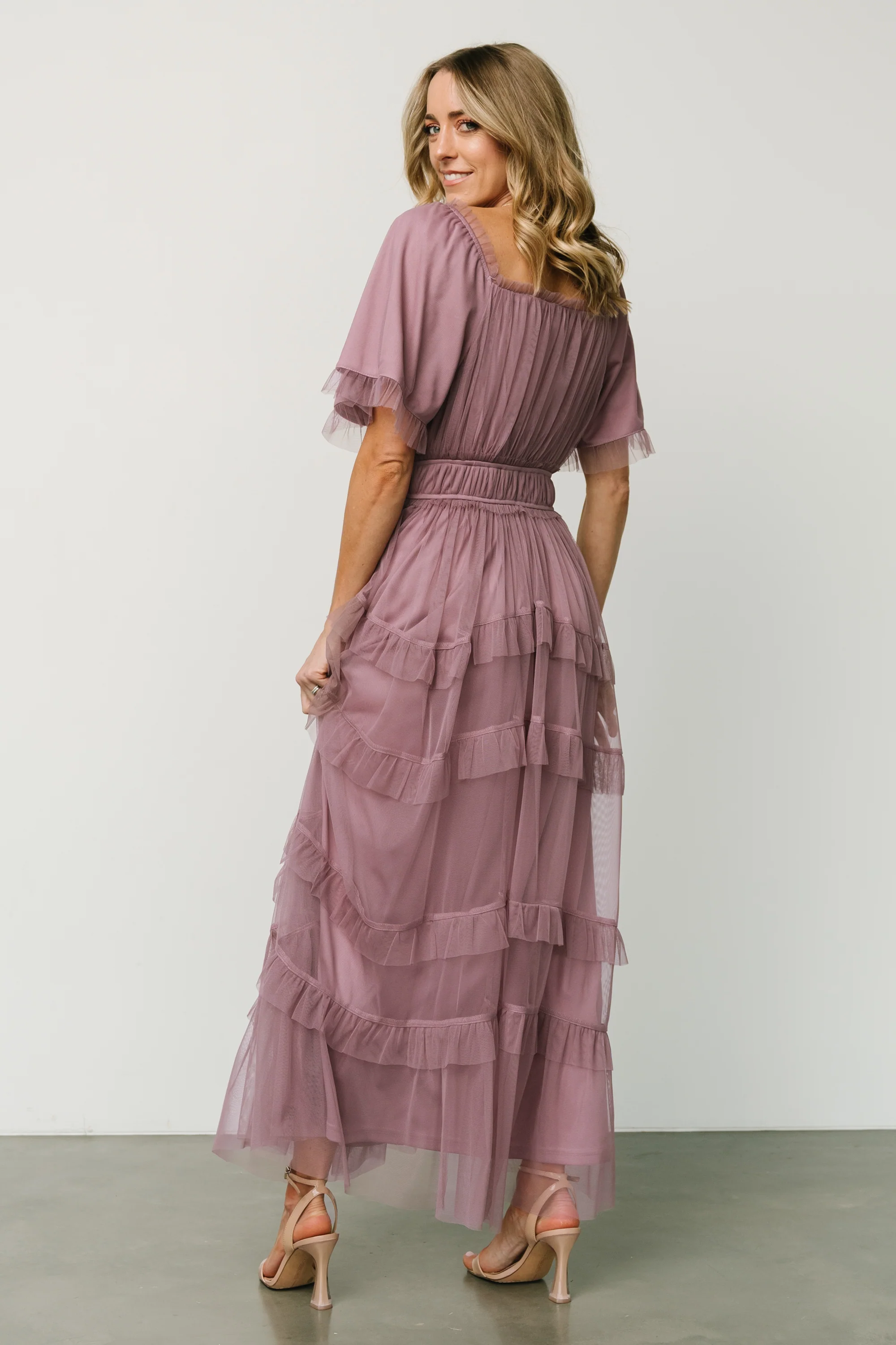 Magdalena Tulle Maxi Dress | Dusty Orchid