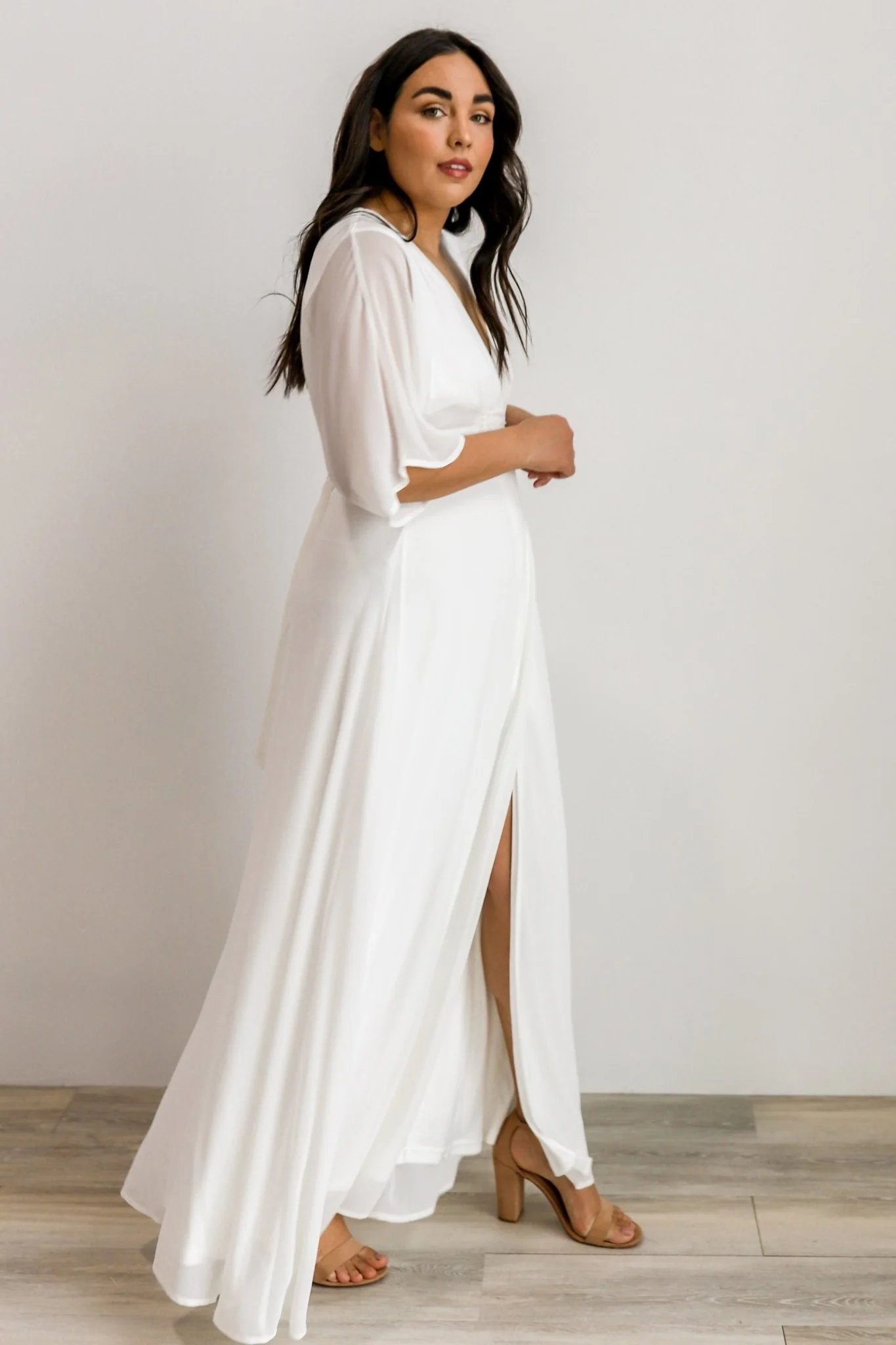 Lilly Wrap Maxi Dress | Off White