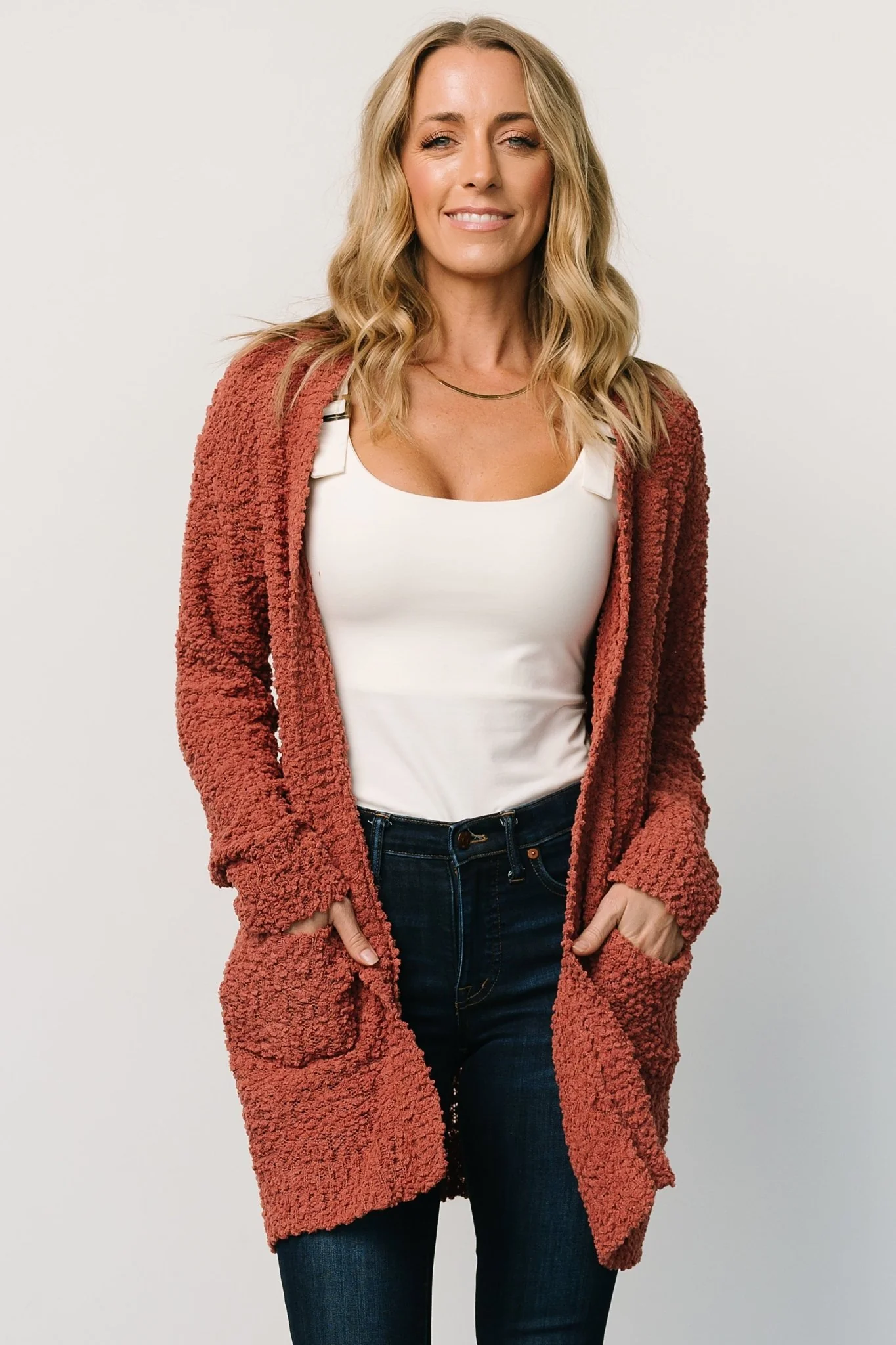 Oxford Pocket Cardigan | Rust