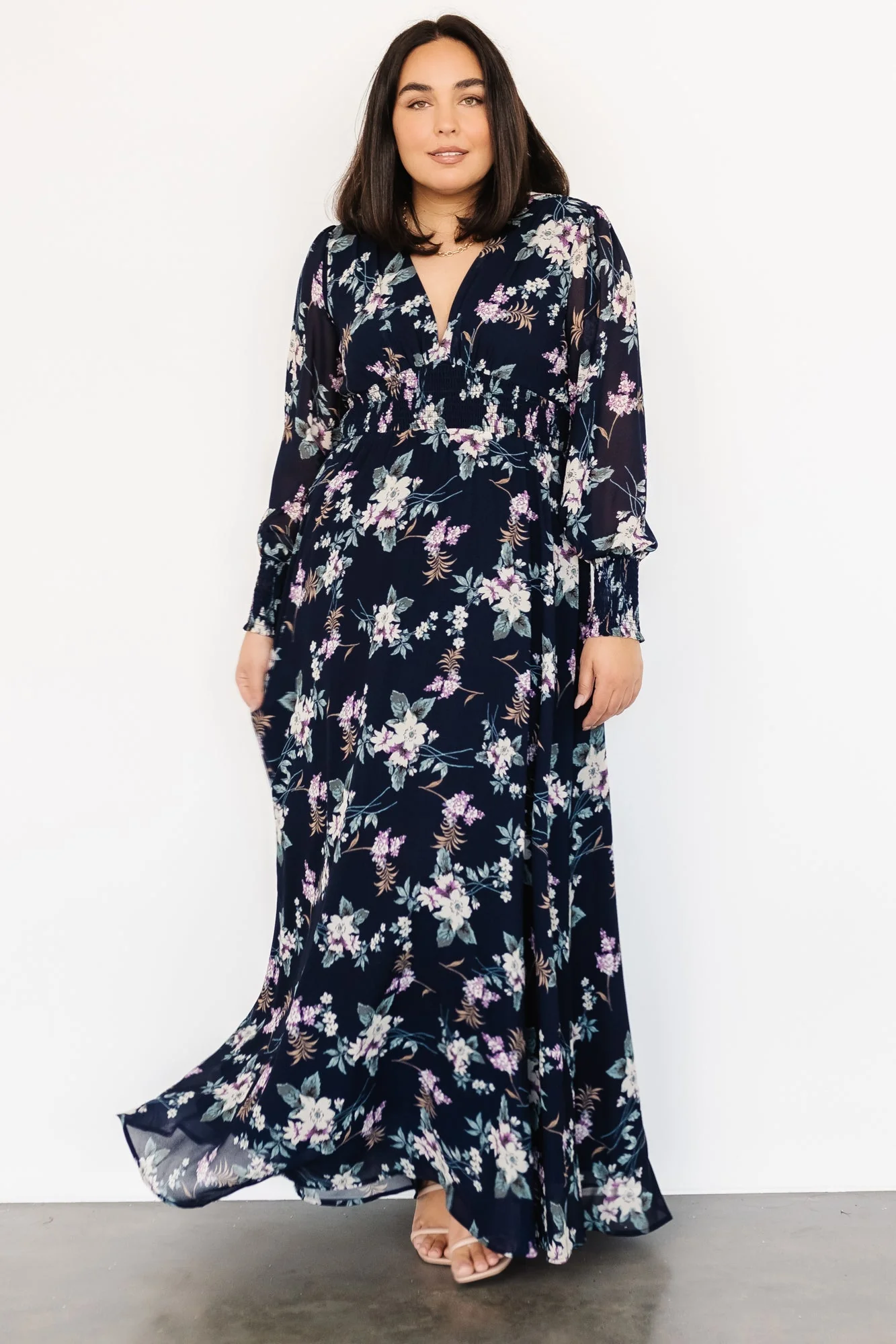 Olivia Maxi Dress | Navy Garden Floral