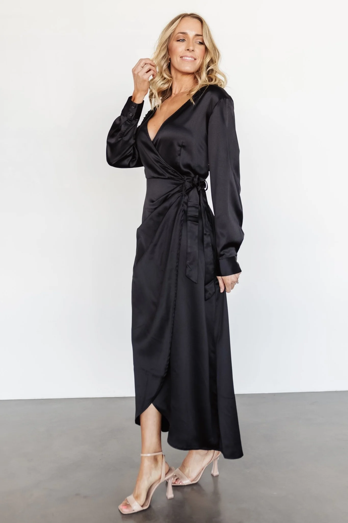 Lawrence Wrap Maxi Dress | Black