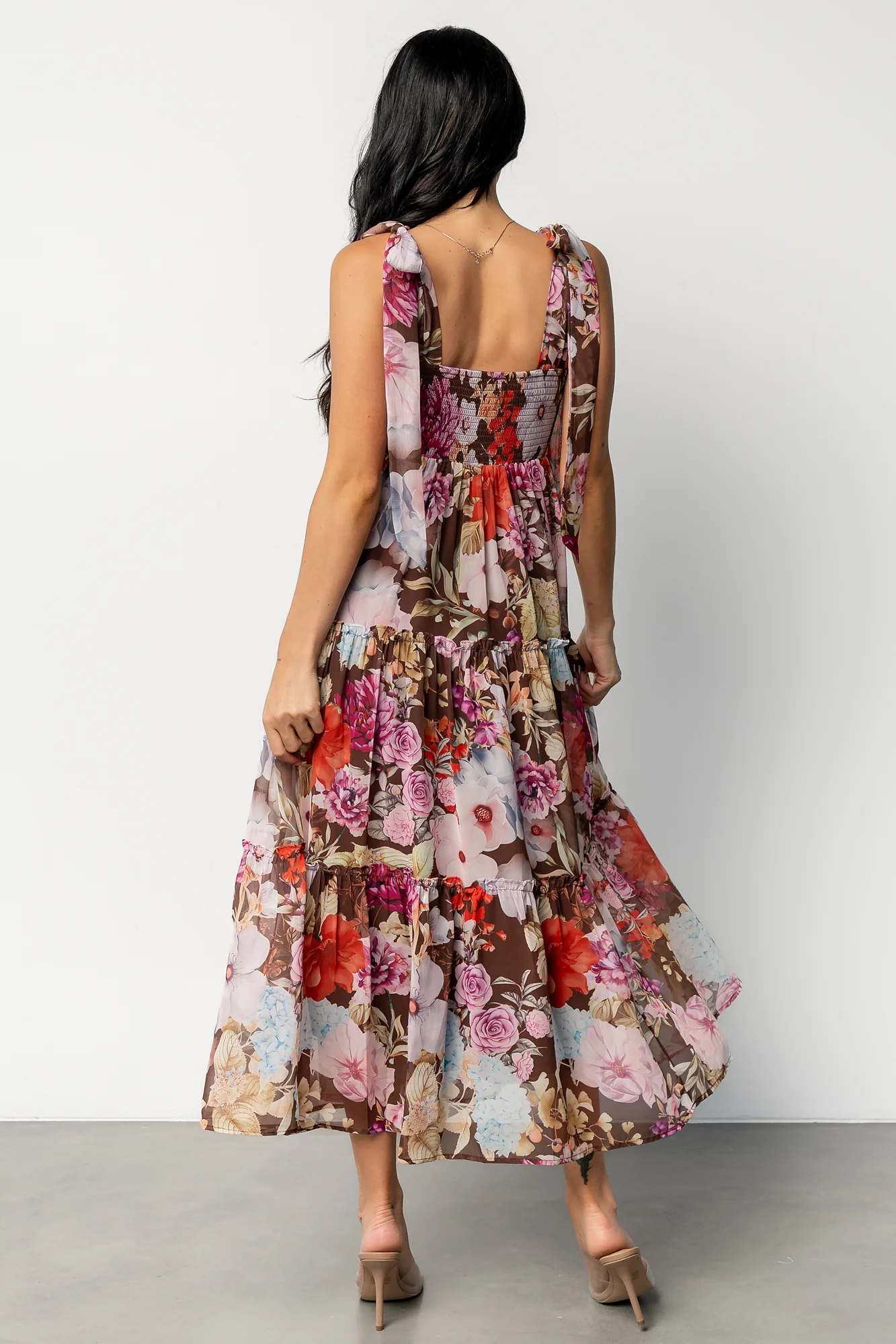 Anita Maxi Dress | Brown Multi Floral