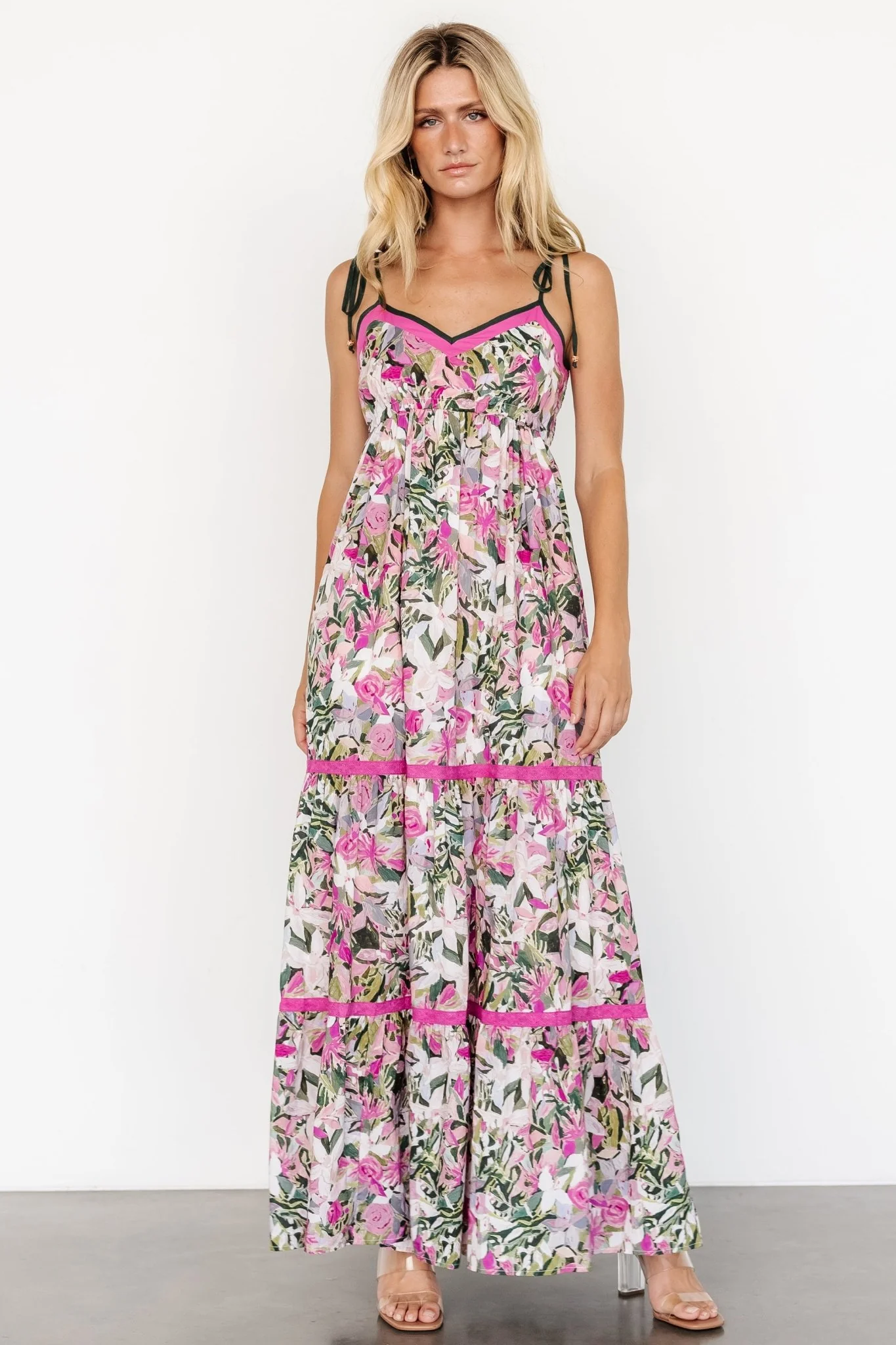Pierrette Maxi Dress | Pink Multi