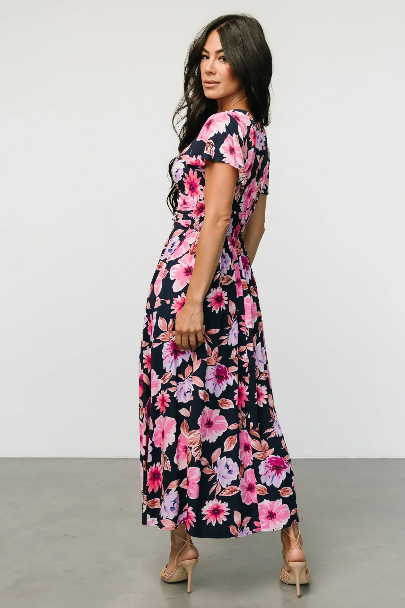 Destin Maxi Dress | Navy + Pink