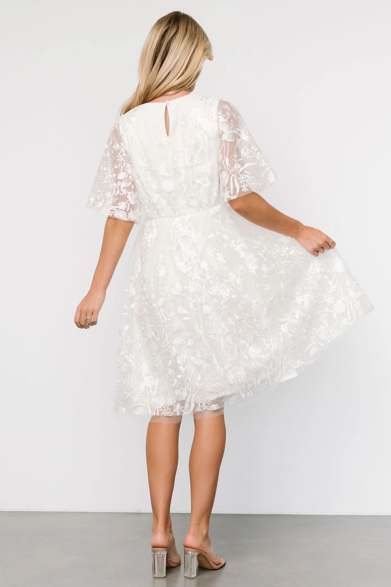 Duchess Tulle Dress | White Garden