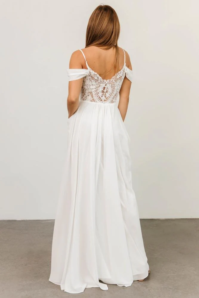 Bianca Lace Maxi Dress | Off White