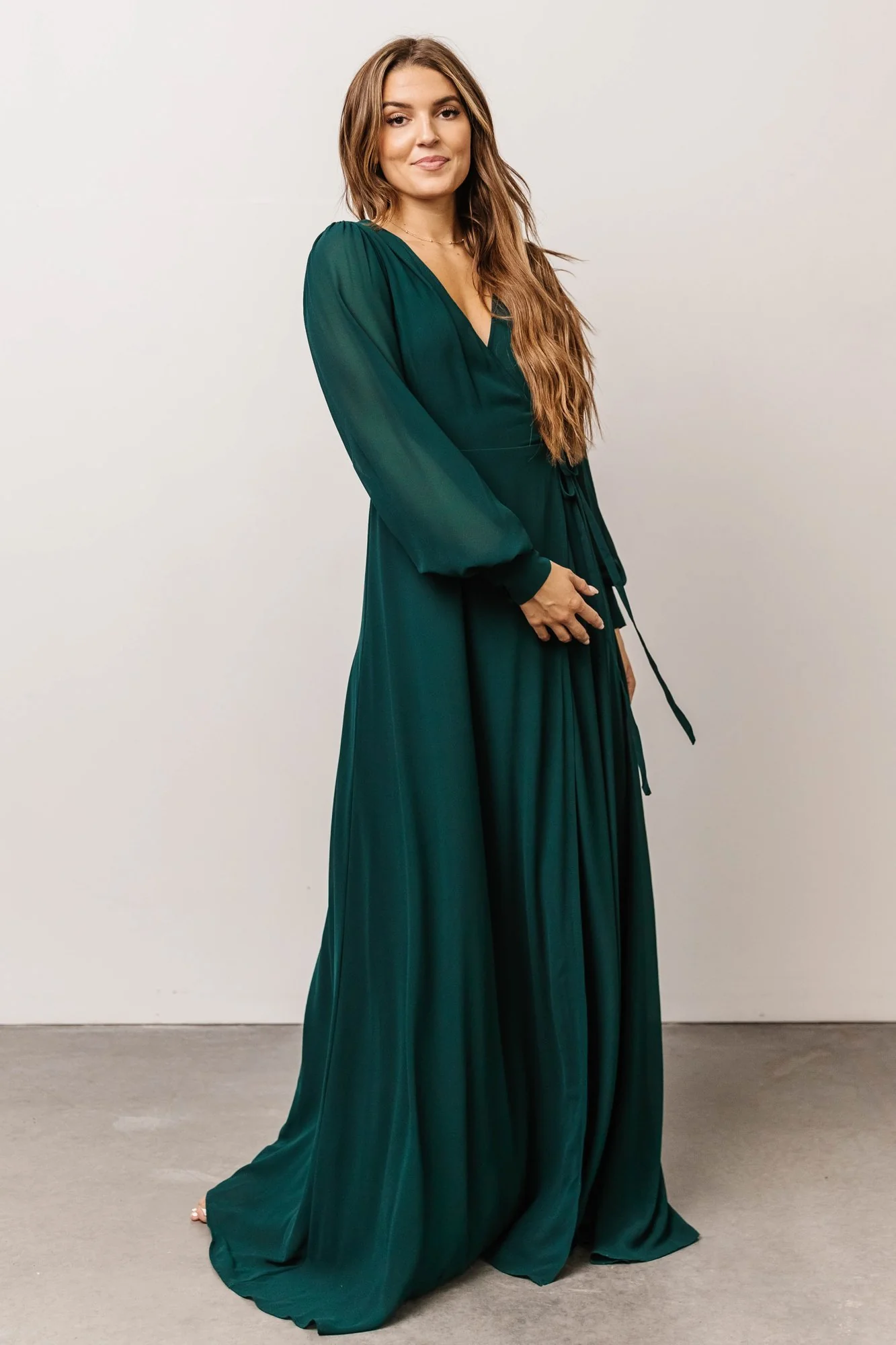 Kelsey Wrap Dress | Emerald