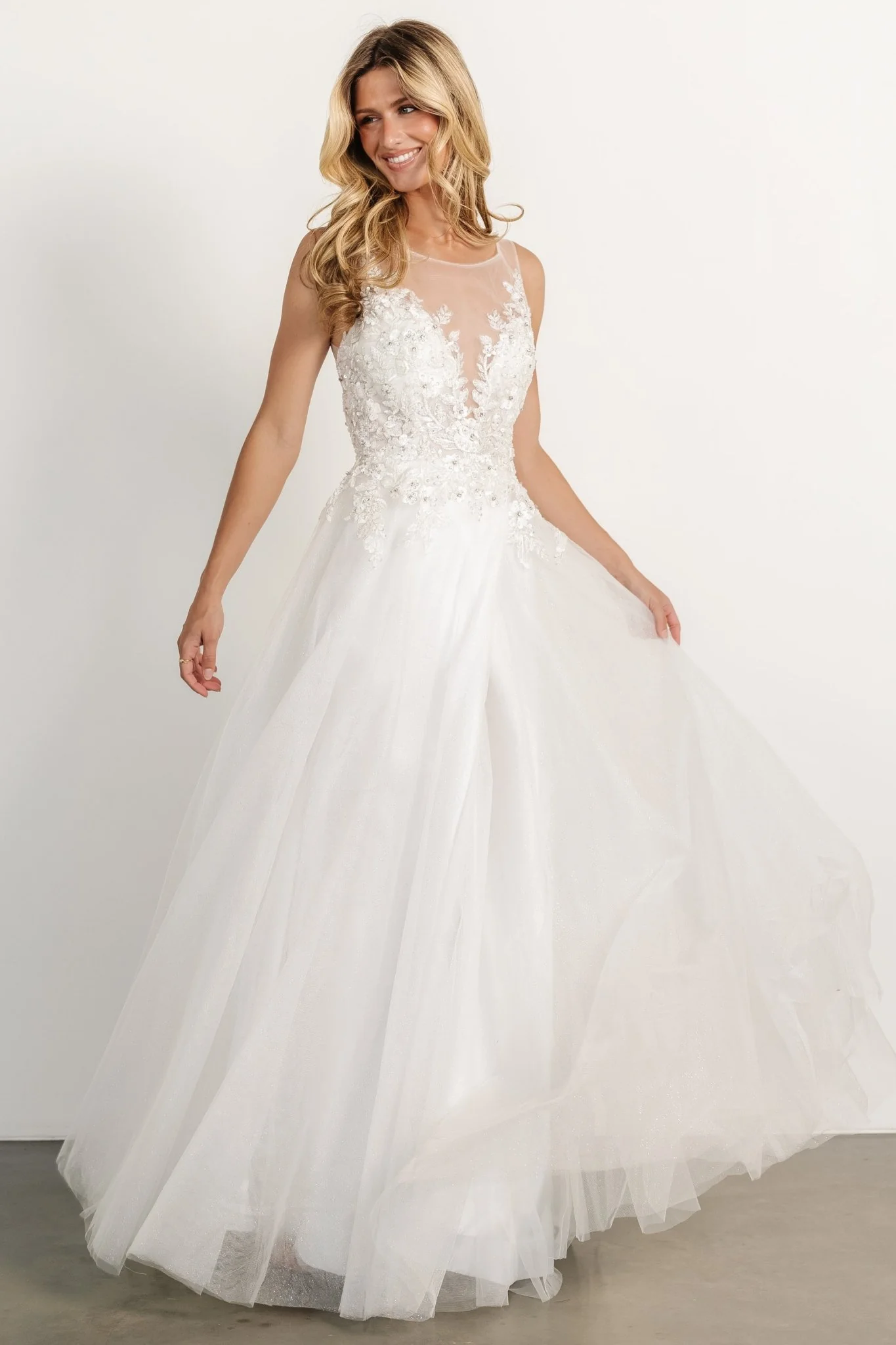 Affection Shimmer Bridal Gown | Off White