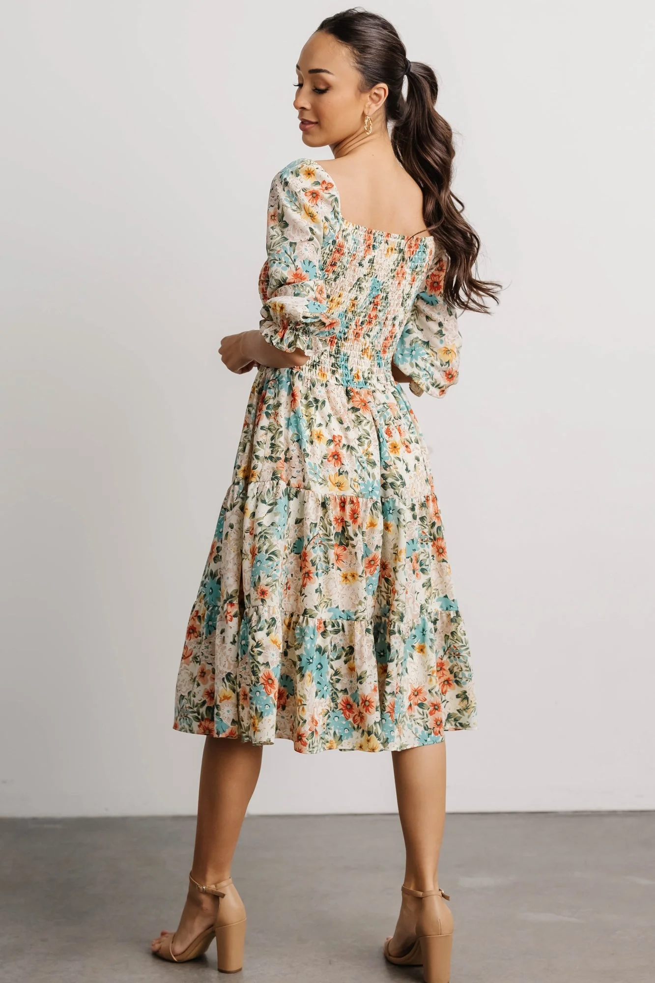Marta Smocked Midi Dress | Summer Floral