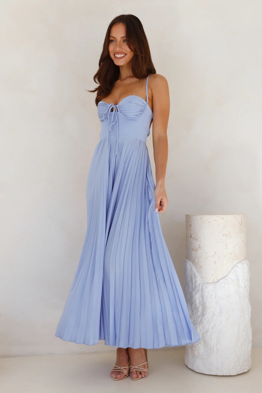 Lovely Soiree Maxi Dress Blue