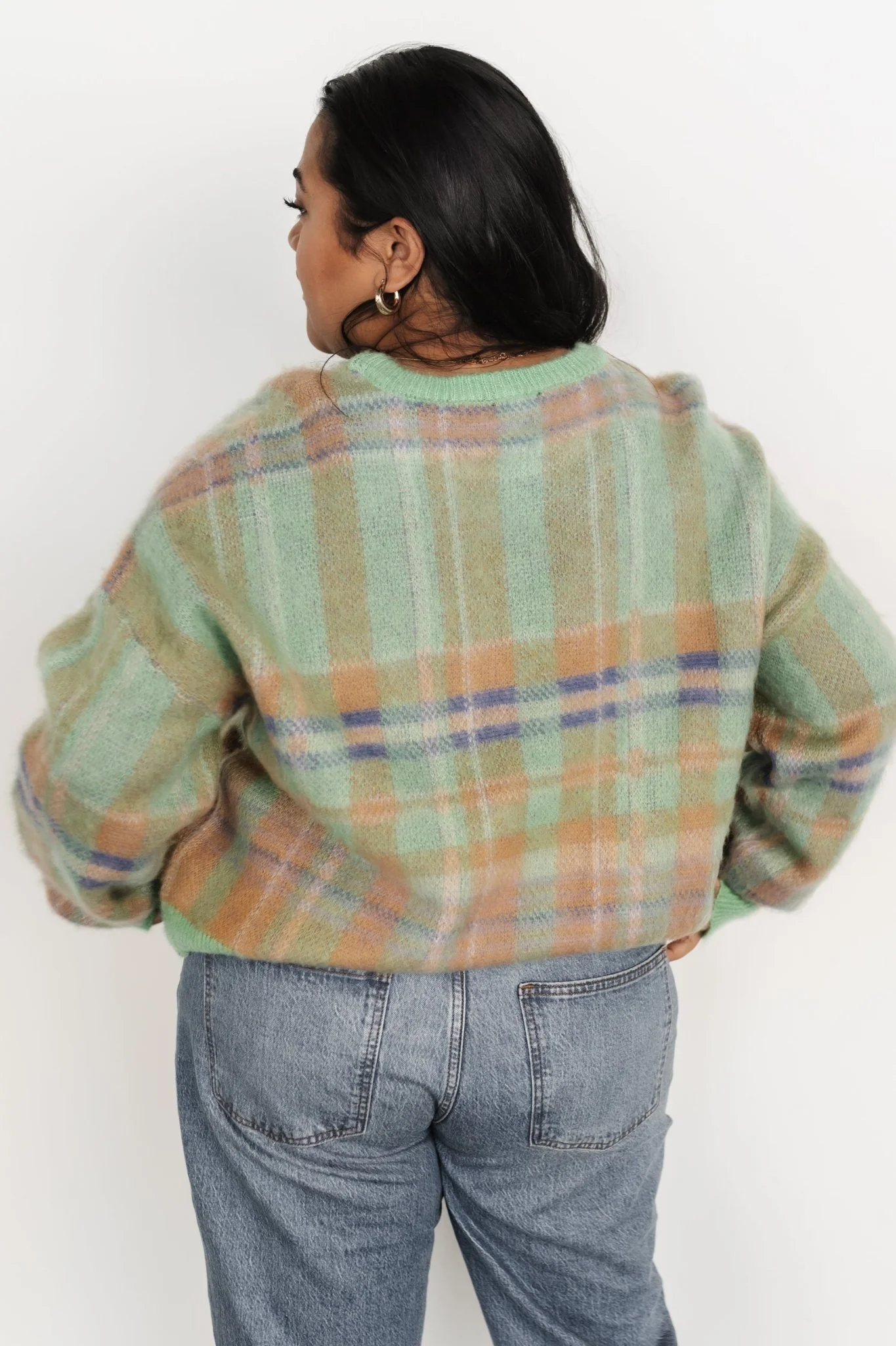 Brentridge Plaid Sweater | Green Multi