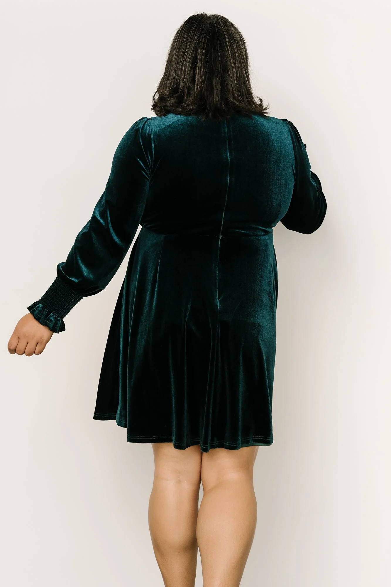 Tina Velvet Short Dress | Emerald