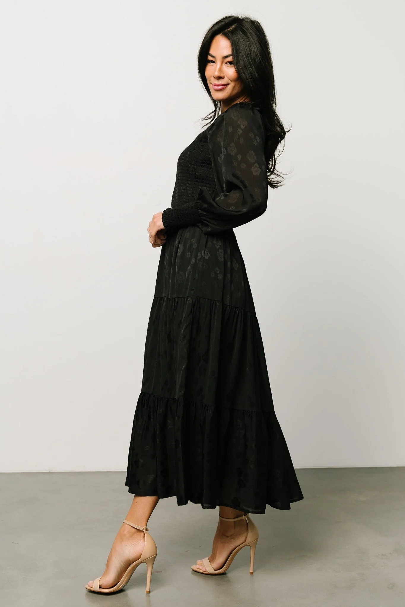 Stockholm Smocked Dress | Black