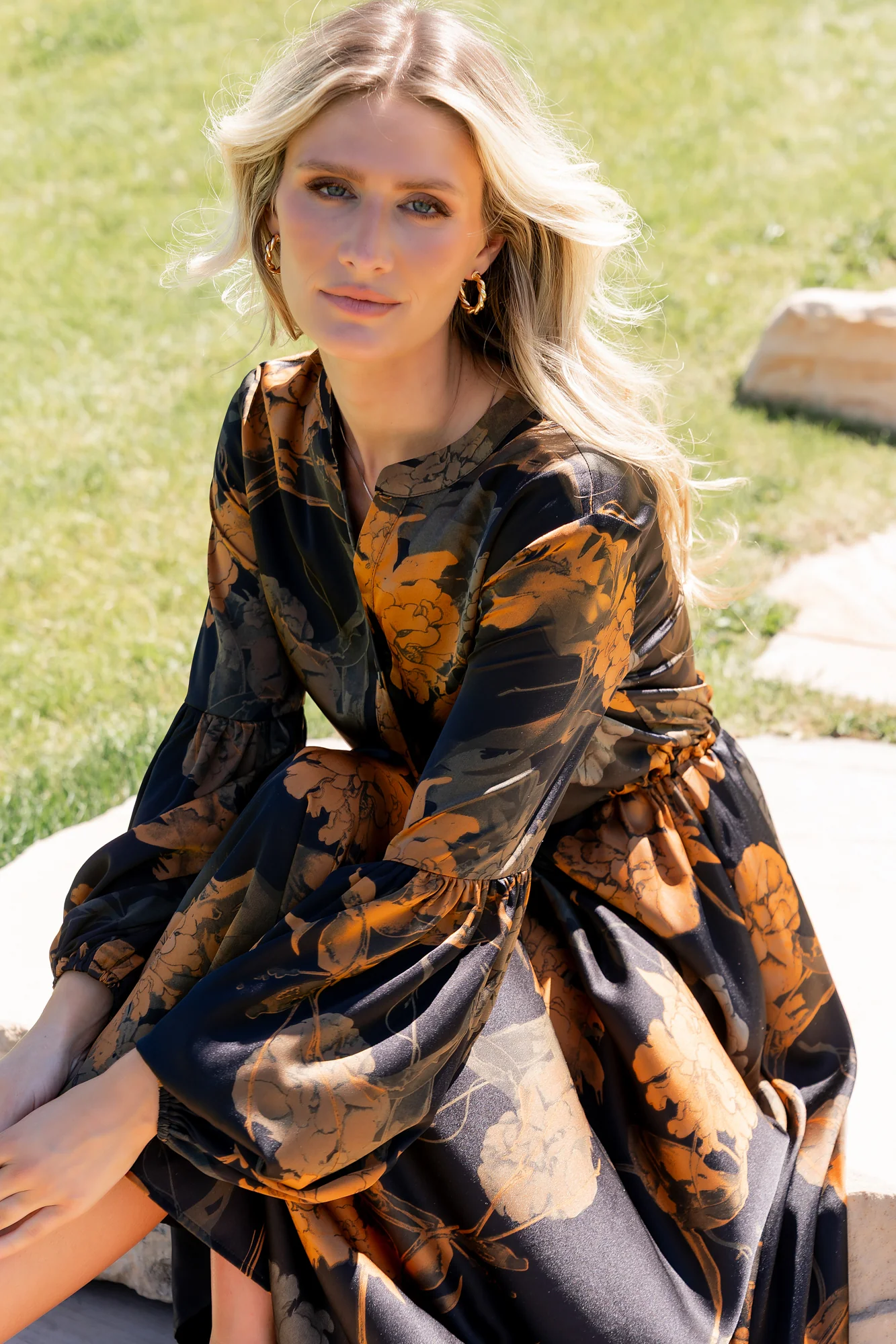 Helen Maxi Dress | Black + Gold