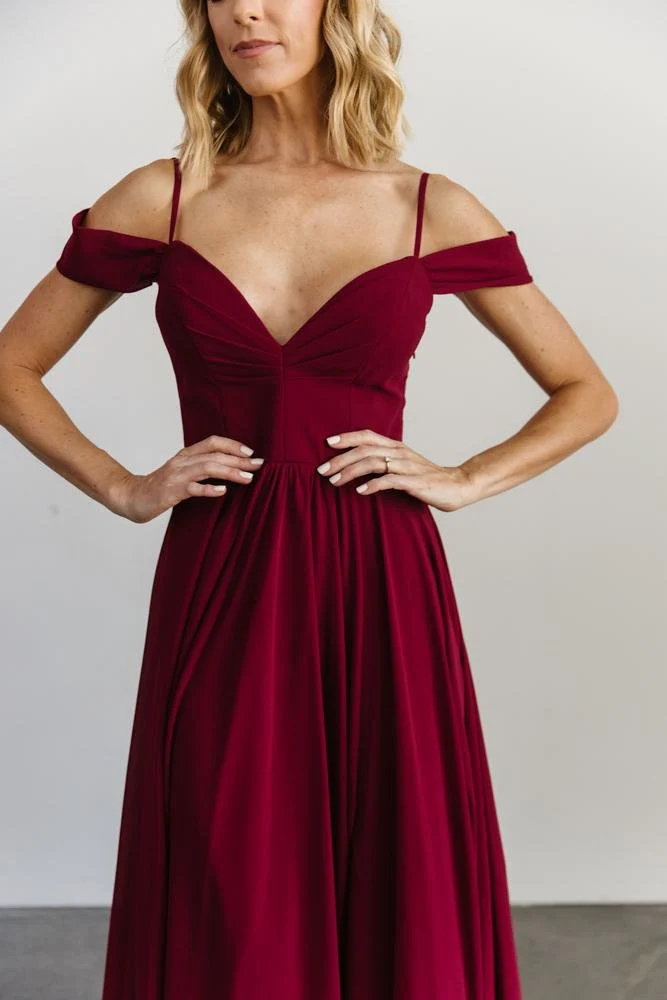 Bianca Lace Maxi Dress | Wine