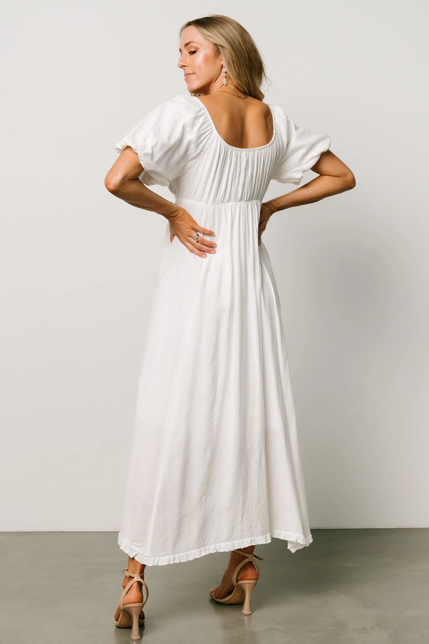 Meredee Puff Sleeve Dress | Off White