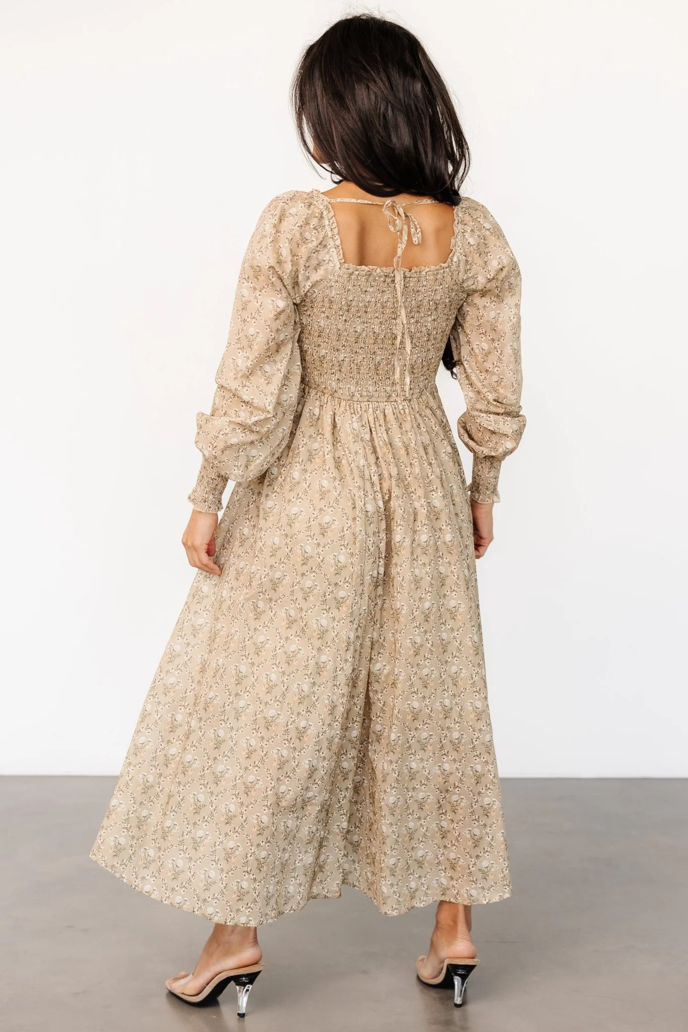 Truman Smocked Dress | Olive Floral