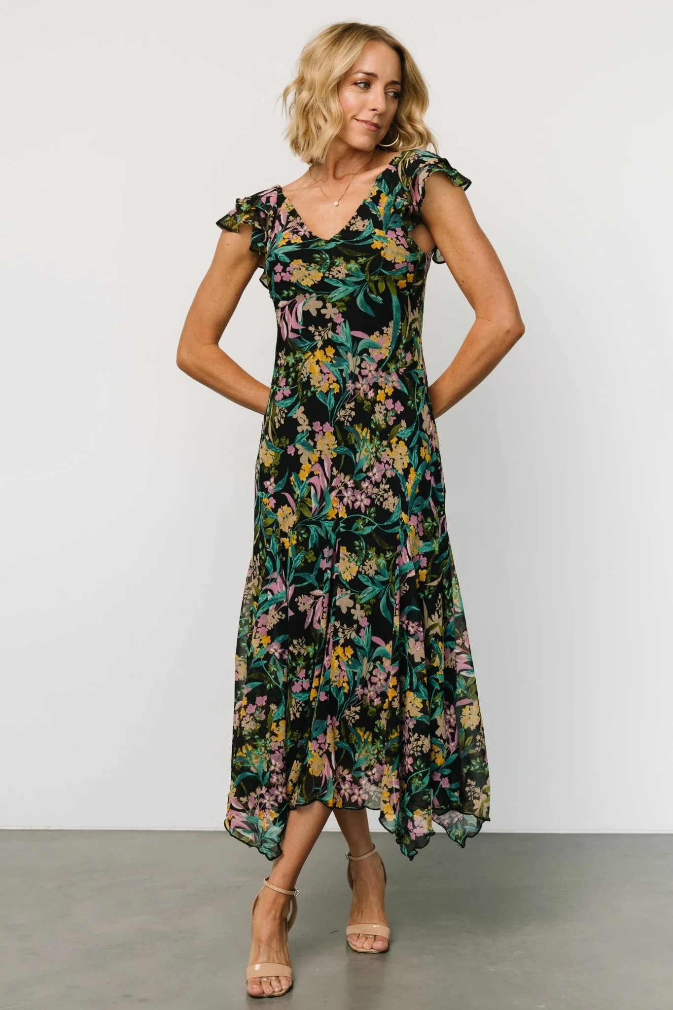 Alisa Maxi Dress | Black Floral