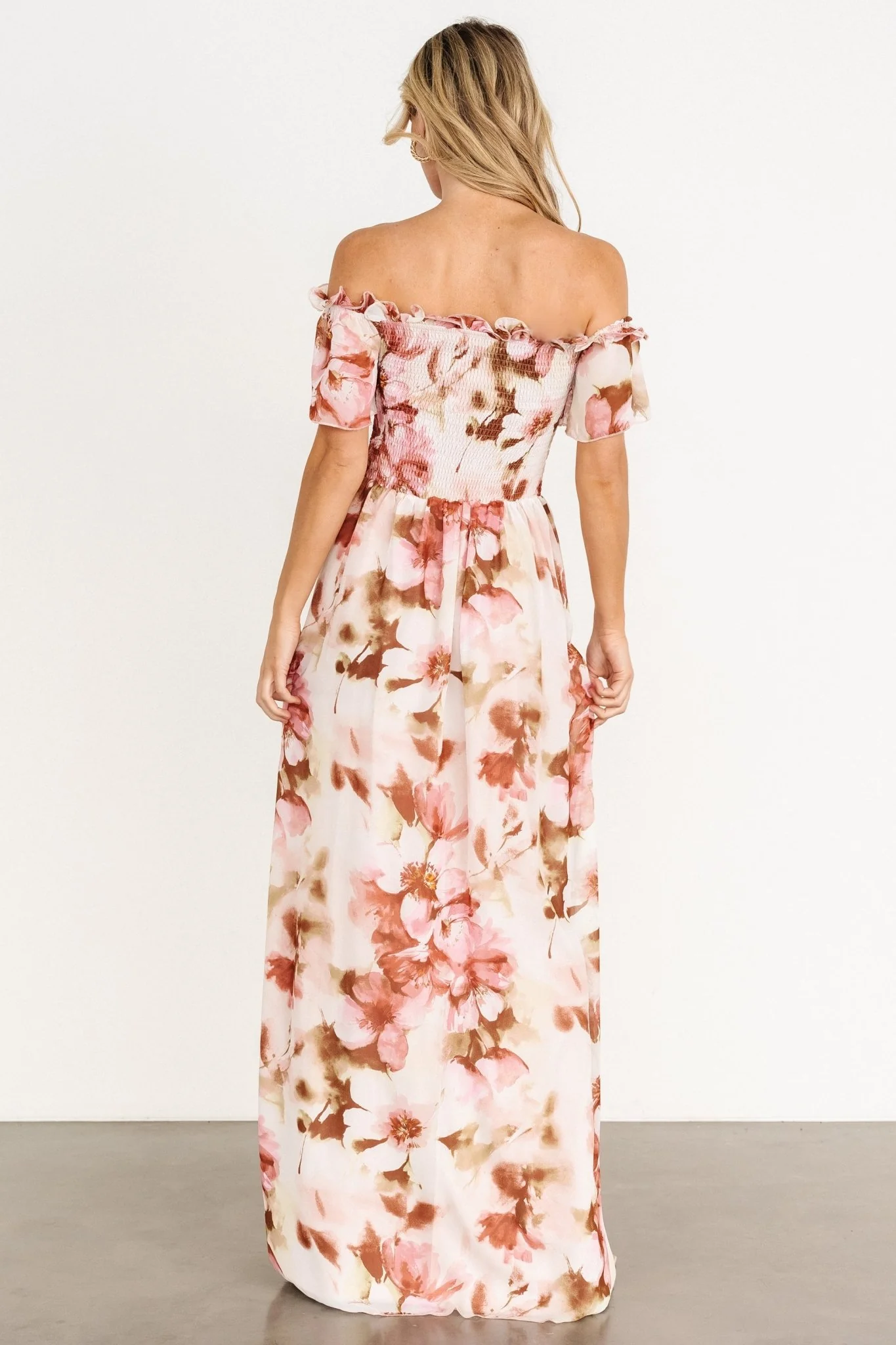 Elina Maxi Dress | Mauve Multi Floral