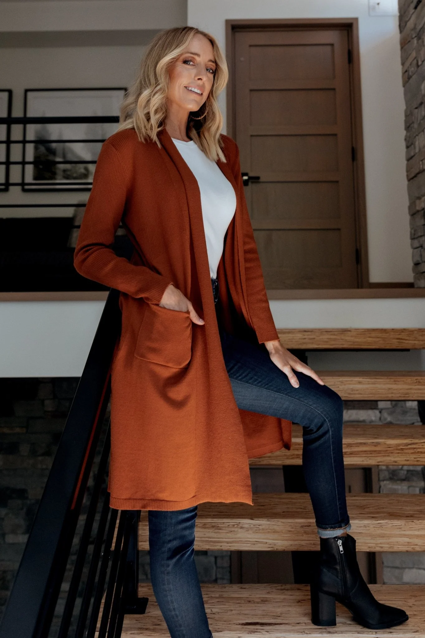 Central Park Cardigan | Rust