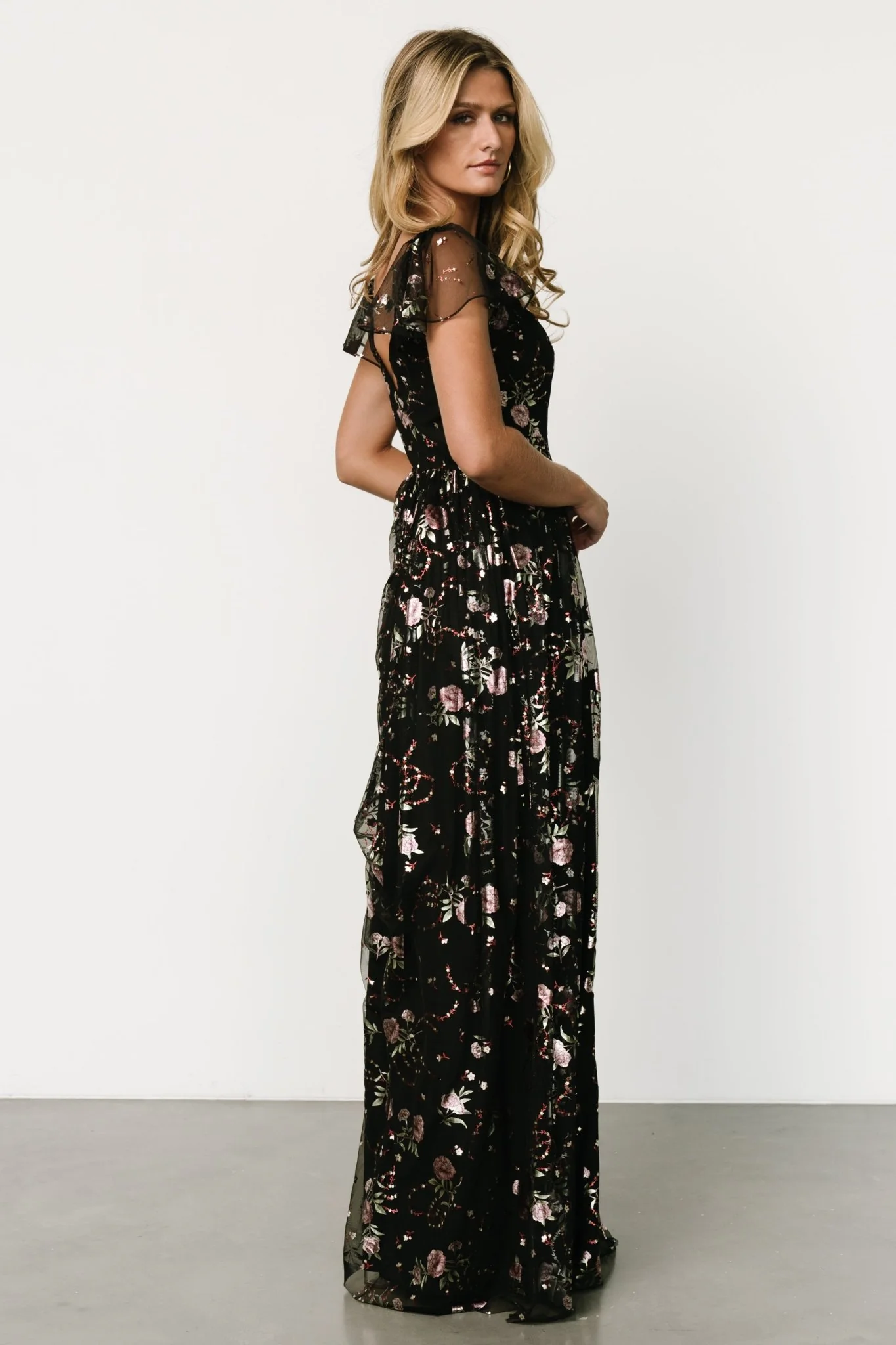 Devany Maxi Dress | Black Multi