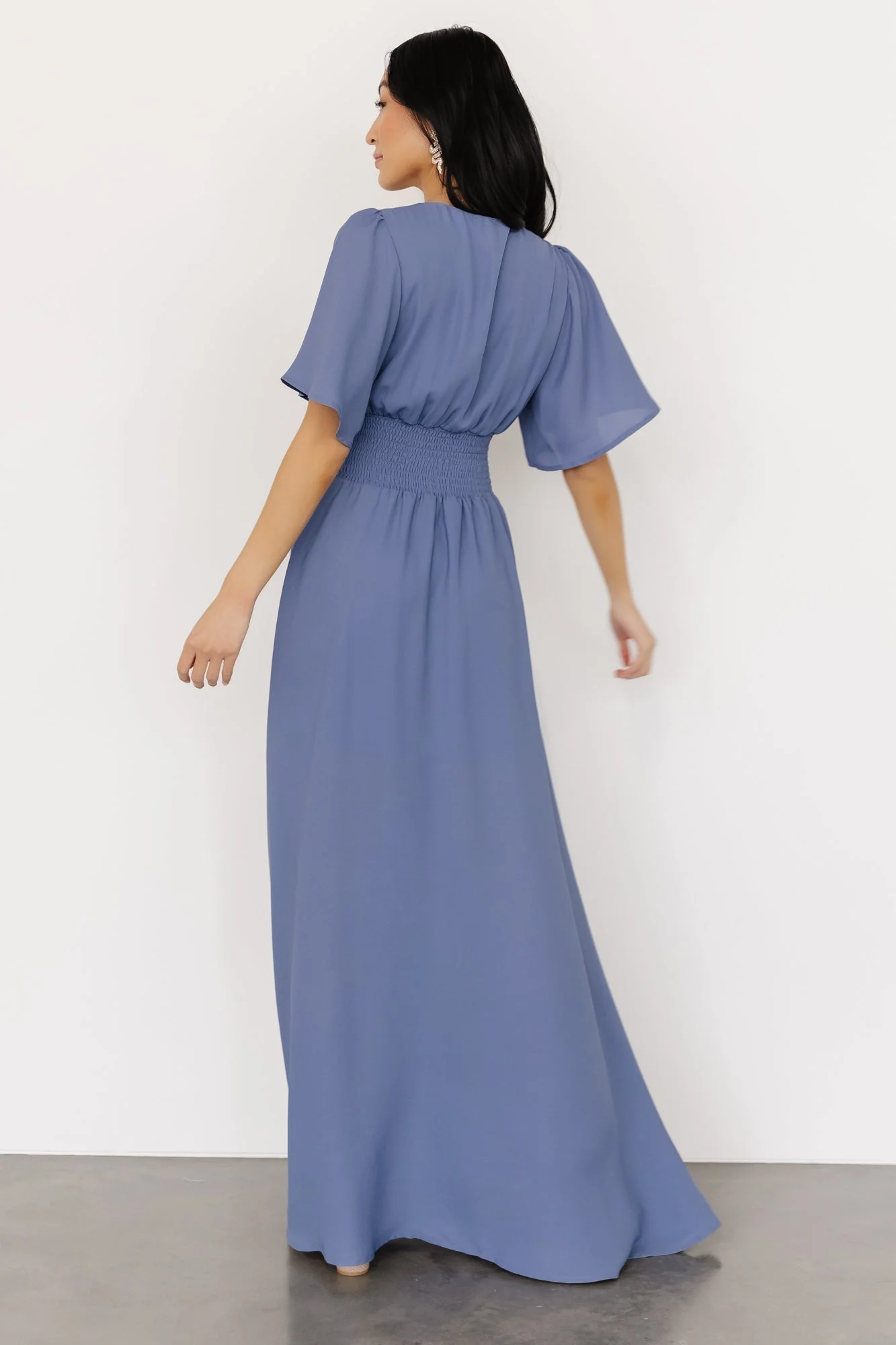 Verona Smocked Maxi Dress | Blue