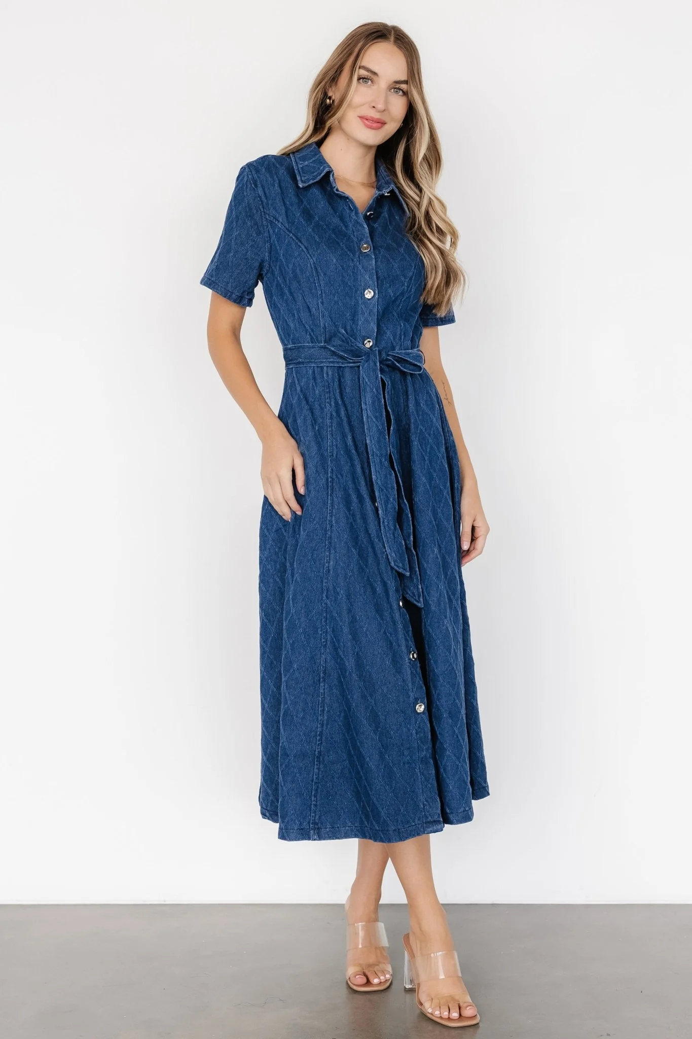 Sheryl Midi Dress | Denim Blue