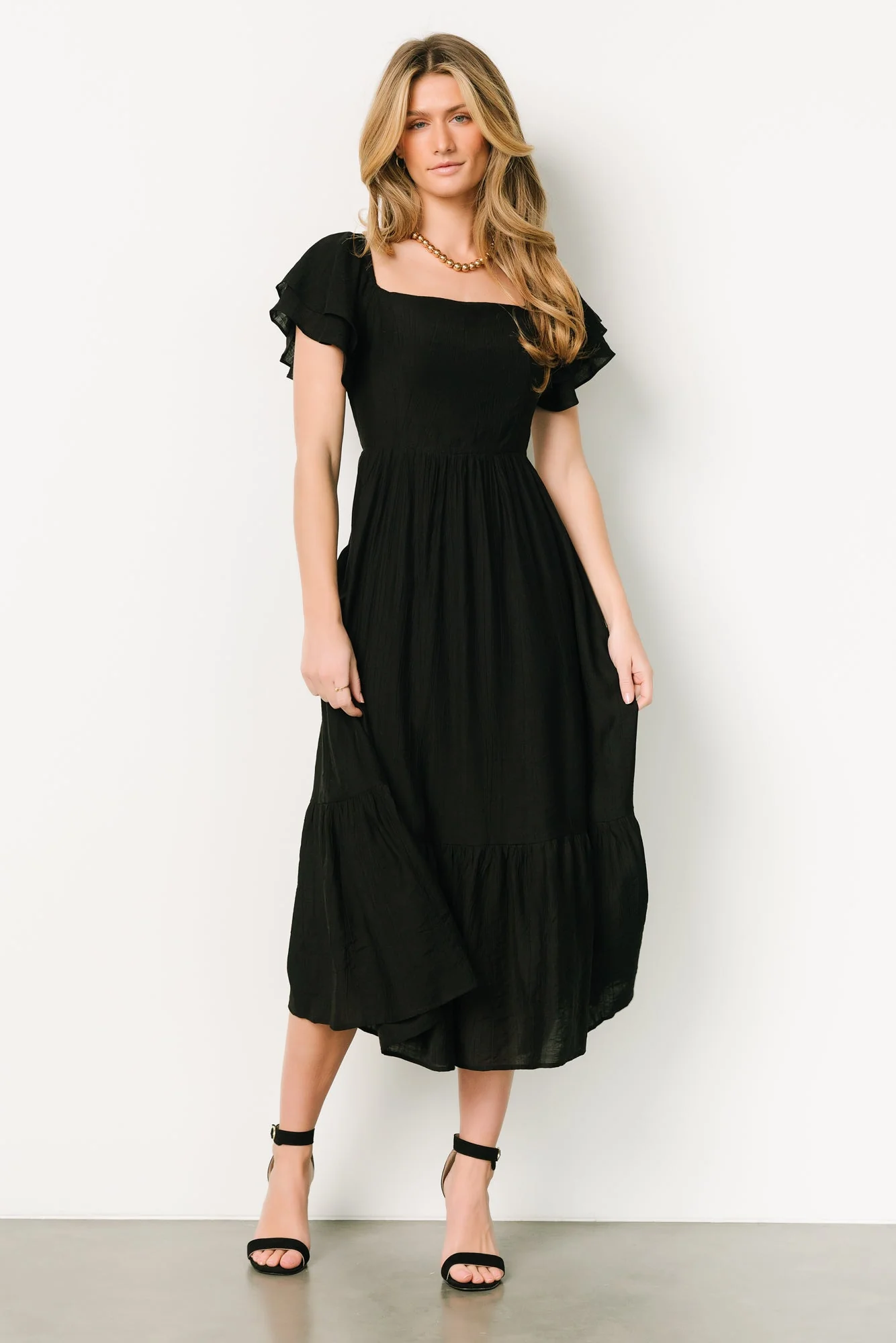 Buttercup Midi Dress | Black