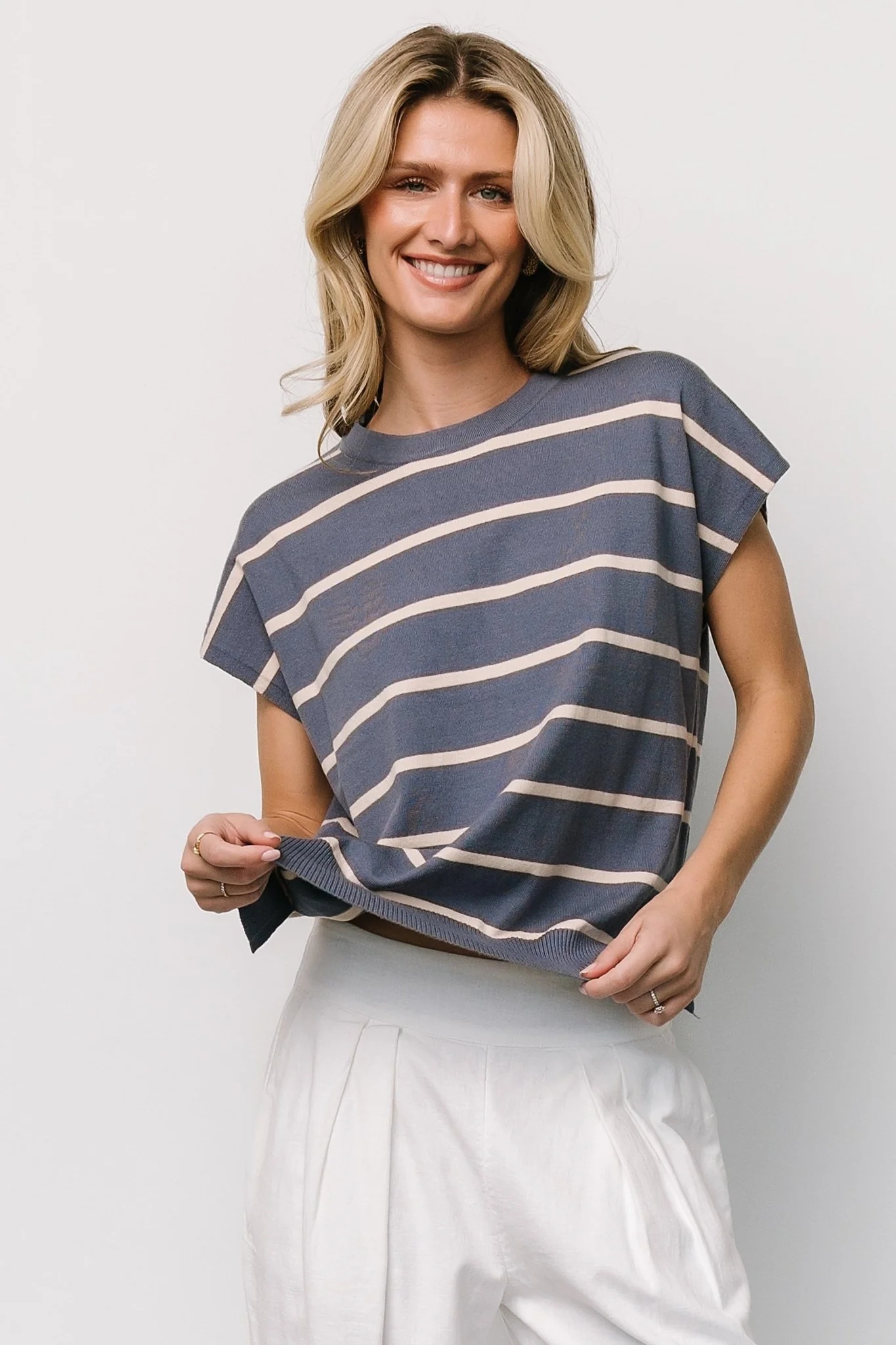Ada Dolman Top | Slate + Natural