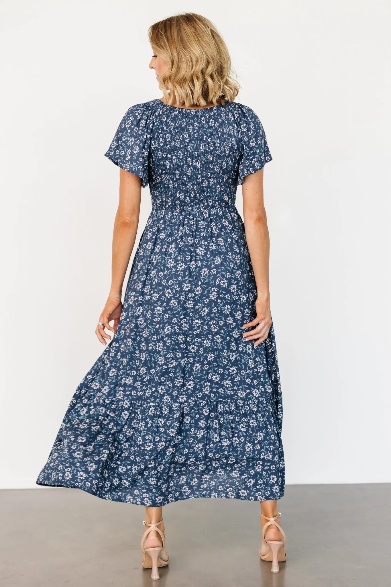 Joanie Smocked Dress | Blue Floral