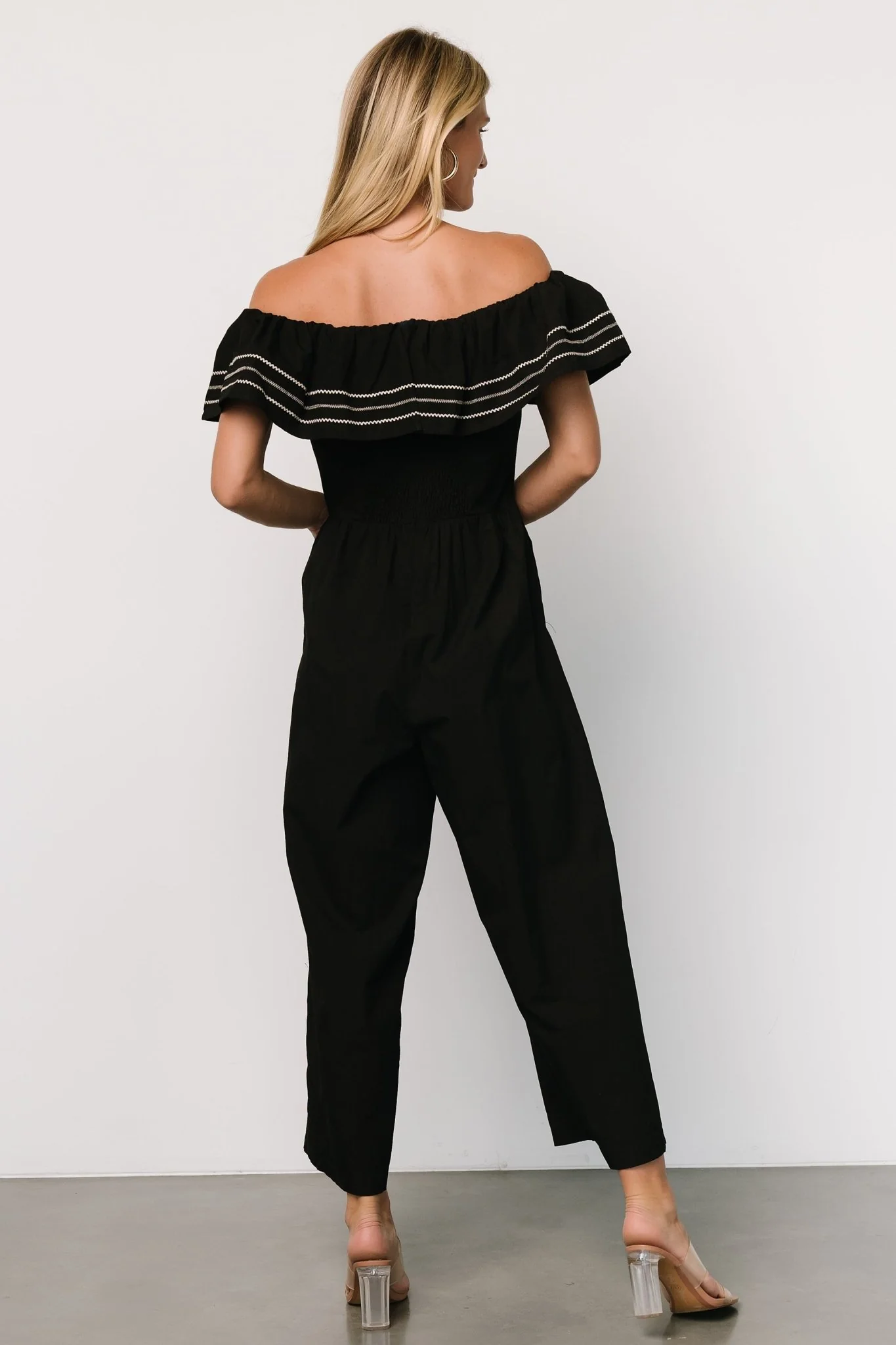 Reyna Off Shoulder Jumpsuit | Black