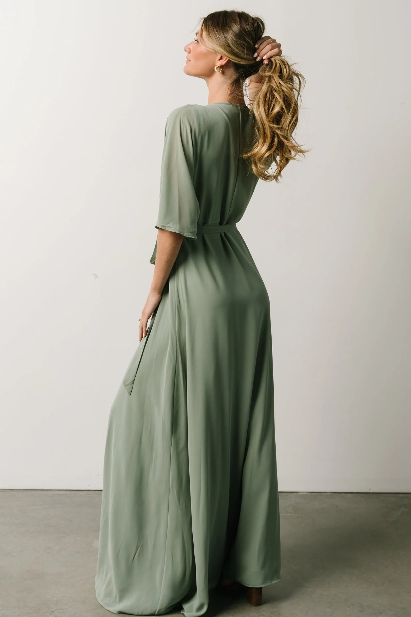 Lilly Wrap Maxi Dress | Dusty Sage