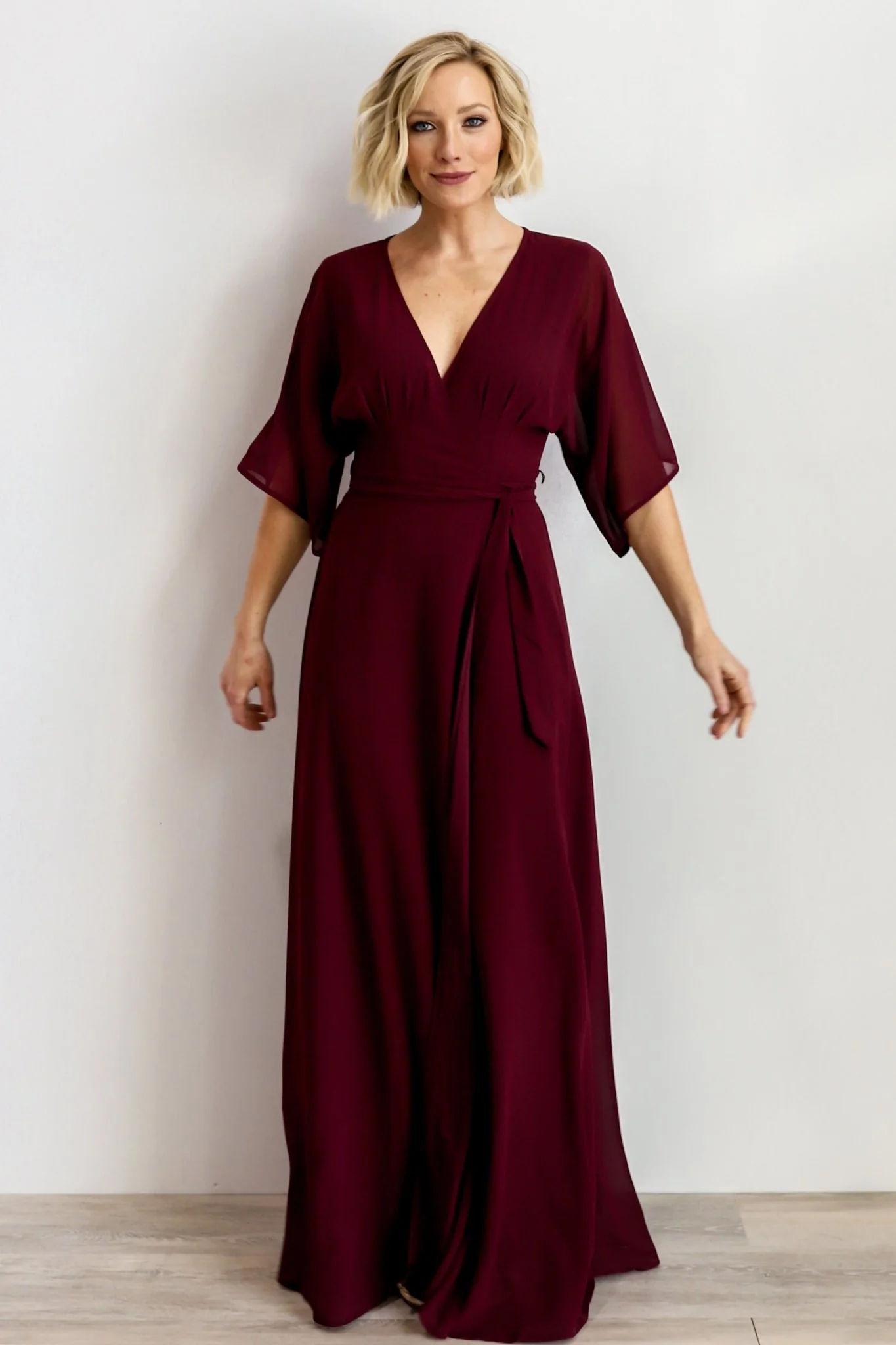 Lilly Wrap Maxi Dress | Burgundy