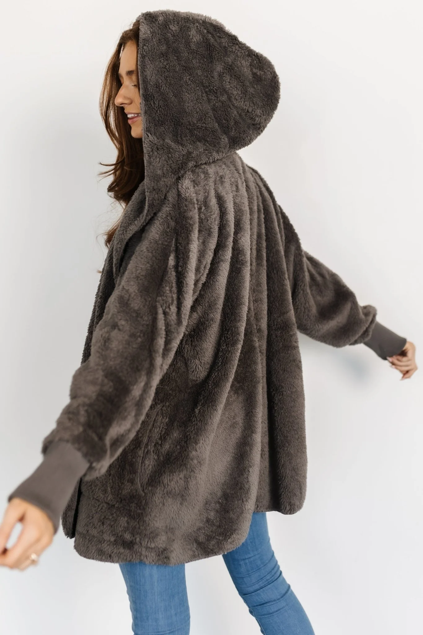 Melrose Teddy Jacket | Dark Gray