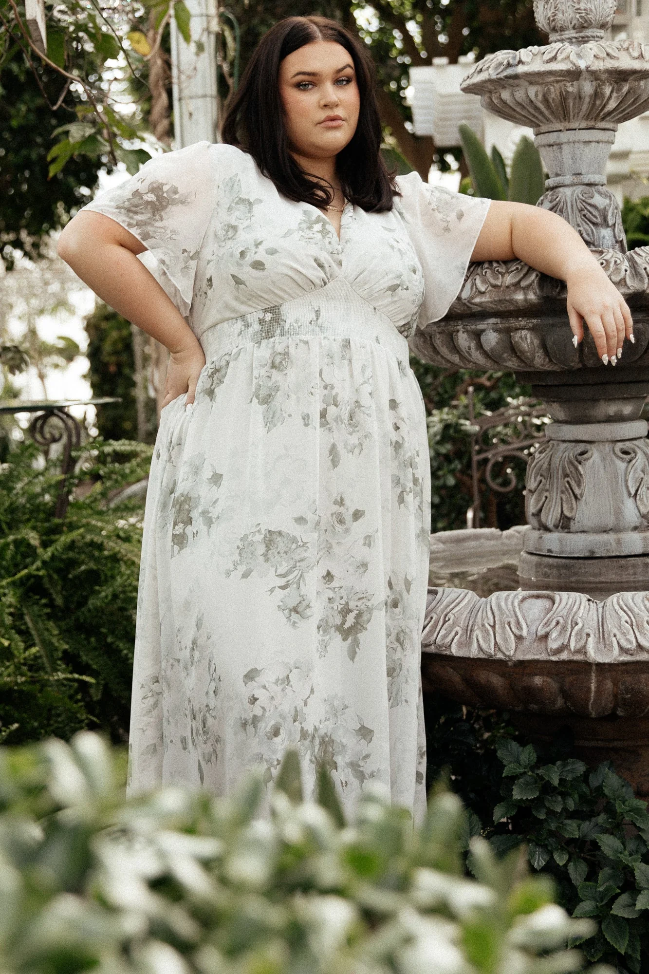 Alexandria Smocked Maxi Dress | Dusty Sage Floral