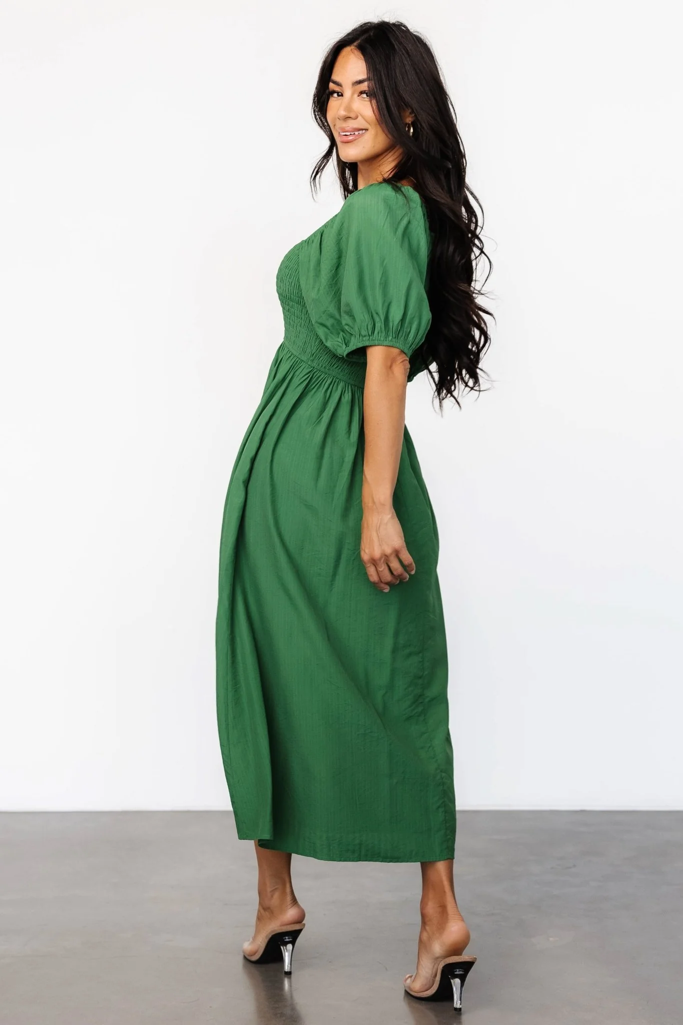 Stefania Midi Dress | Green