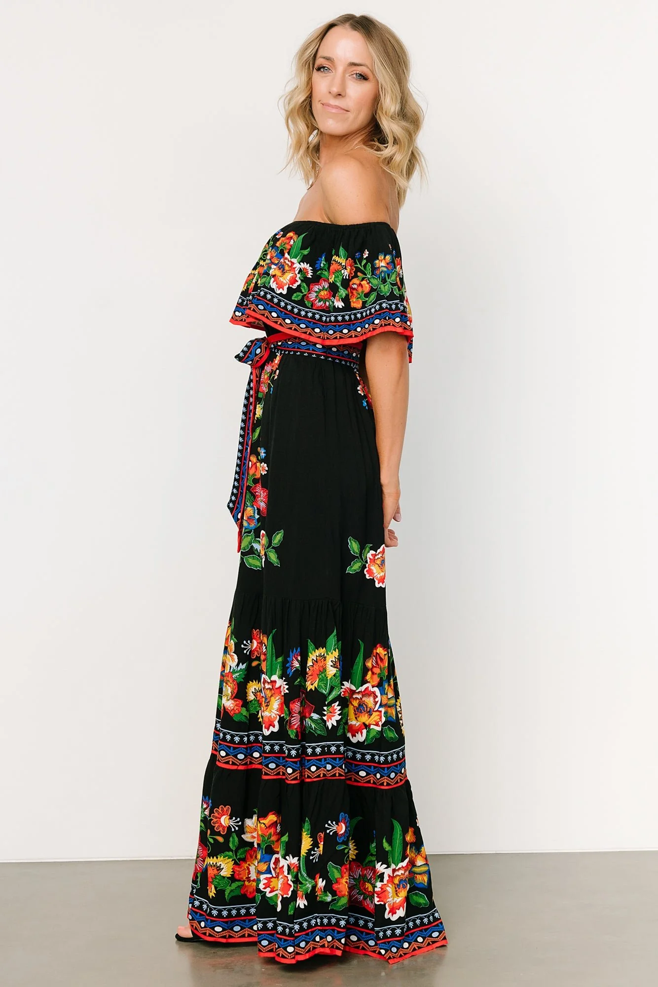 Alejandra Maxi Dress | Black Multi Floral