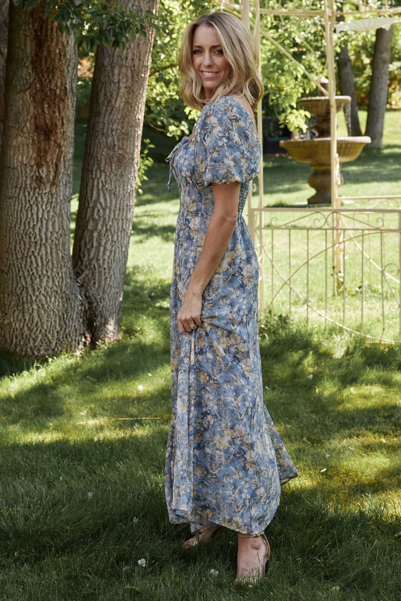 Raelynn Maxi Dress | Dusty Blue Floral