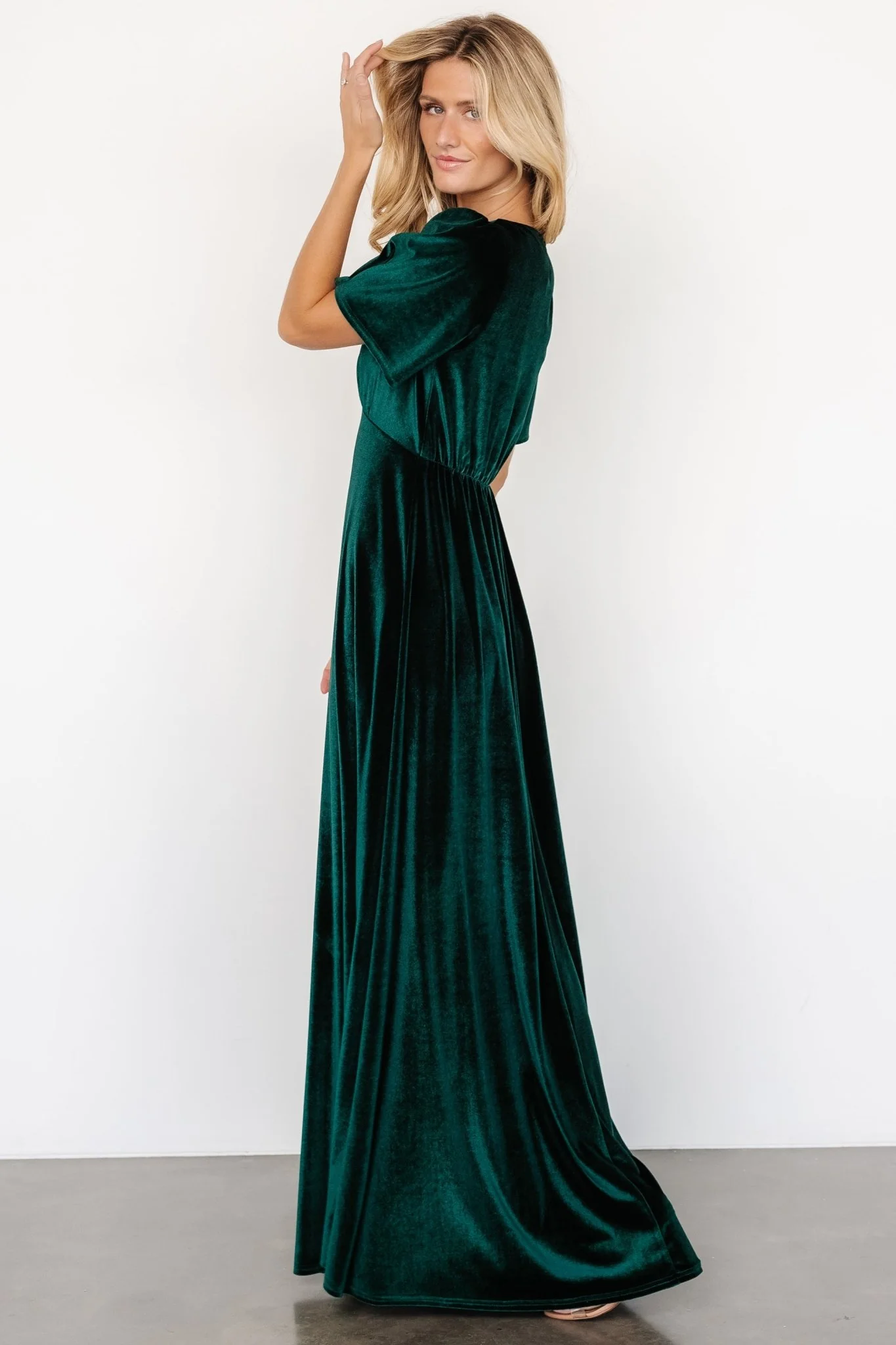 Vivian Velvet Maxi Dress | Emerald