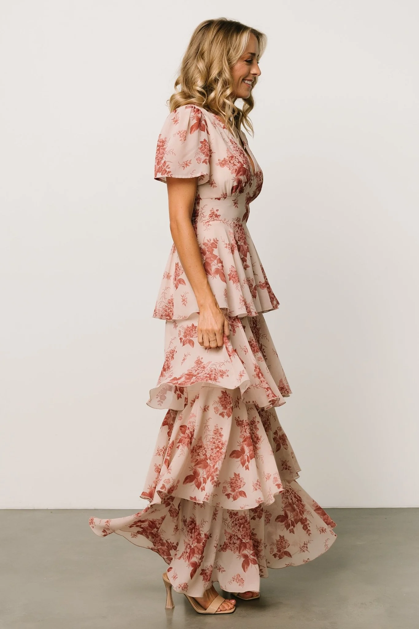 Montaigne Ruffle Maxi Dress | Rose Floral