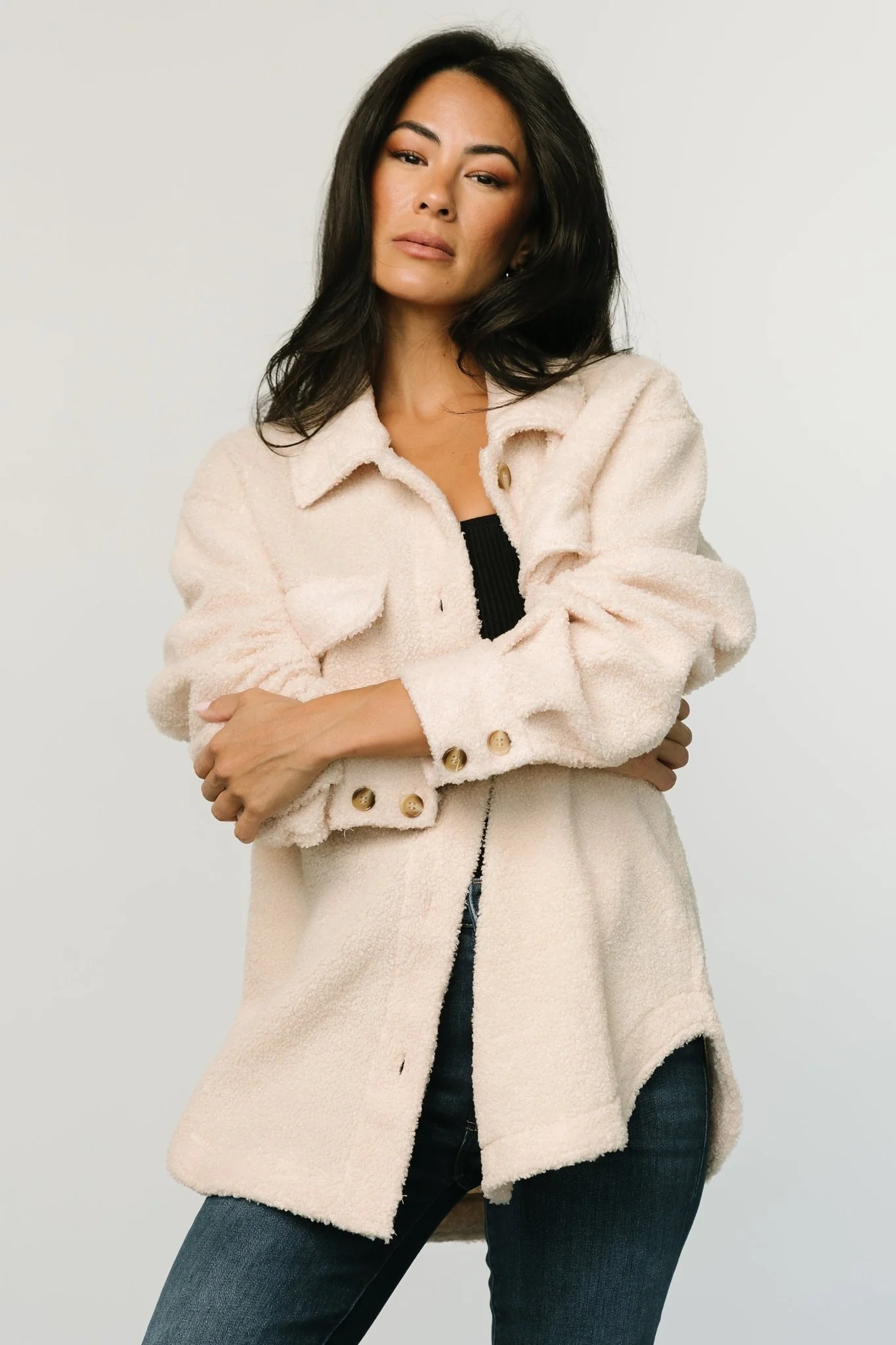 Jayden Sherpa Jacket | Honey