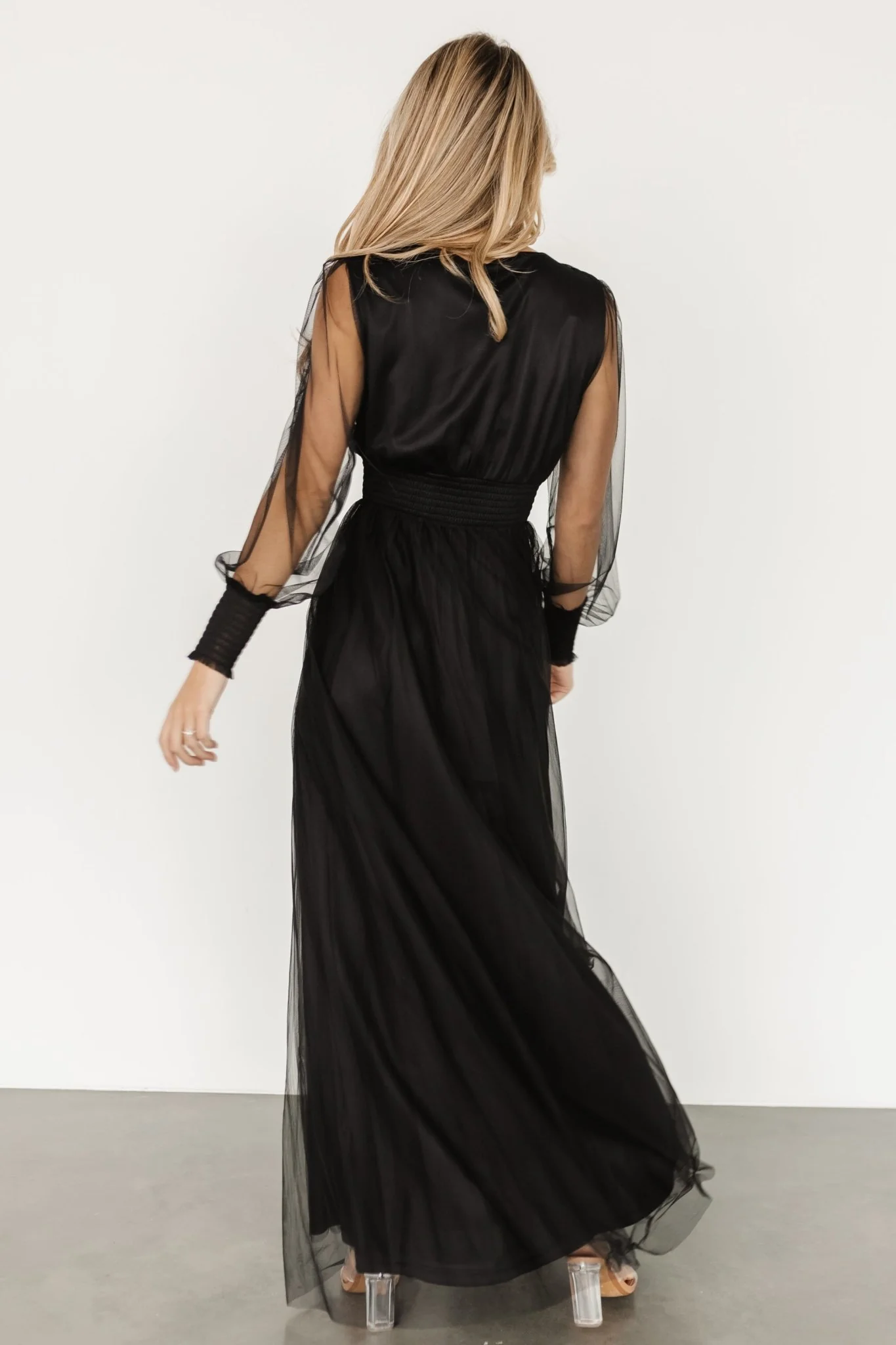Layla Tulle Maxi Dress | Black