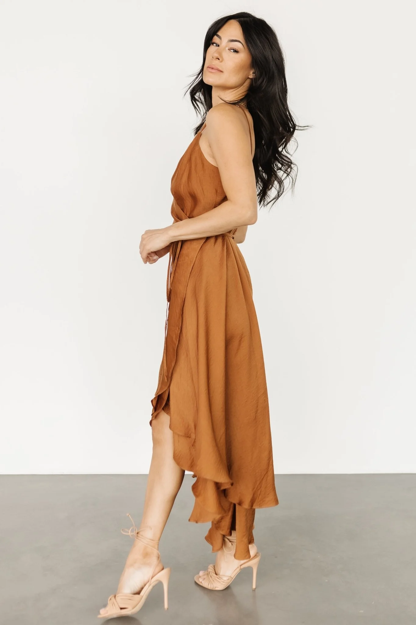 Steffi Tulip Wrap Dress | Bronze