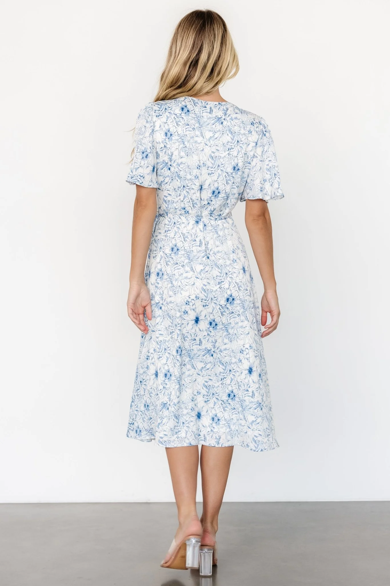 Amelie Wrap Midi Dress | Blue Print