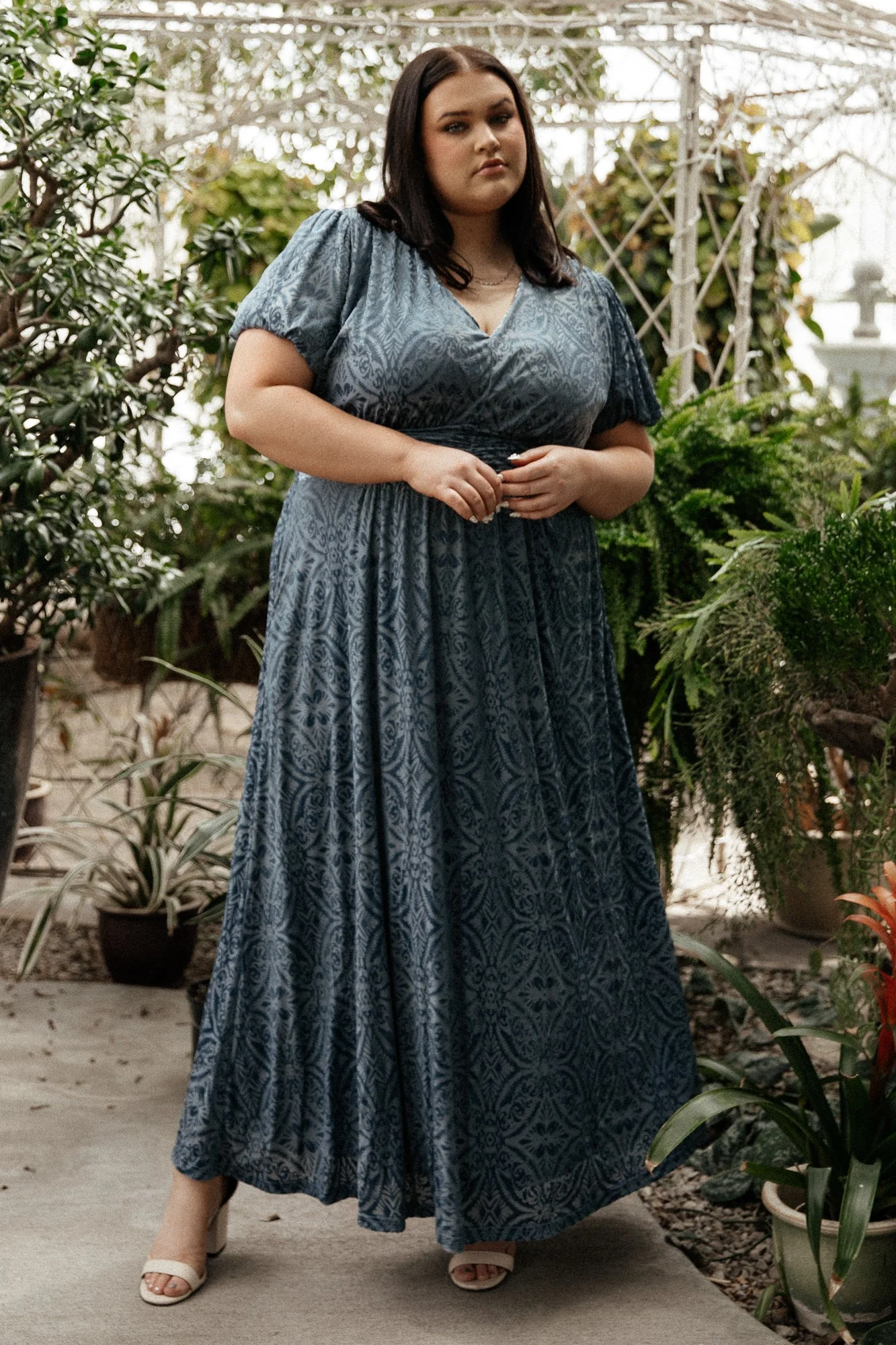 Leslie Velvet Maxi Dress | Blue