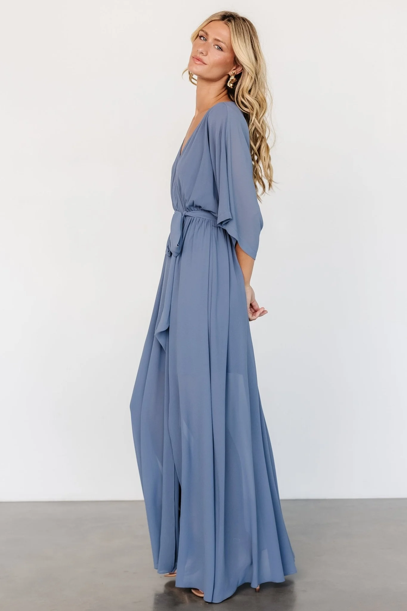 Kia Kimono Maxi Dress | Whisper Blue