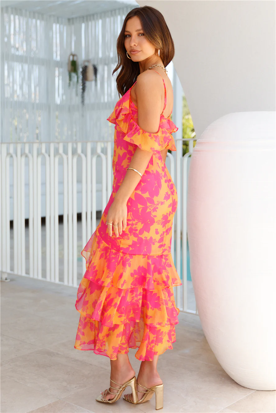 Stars In Her Eyes Maxi Dress Orange