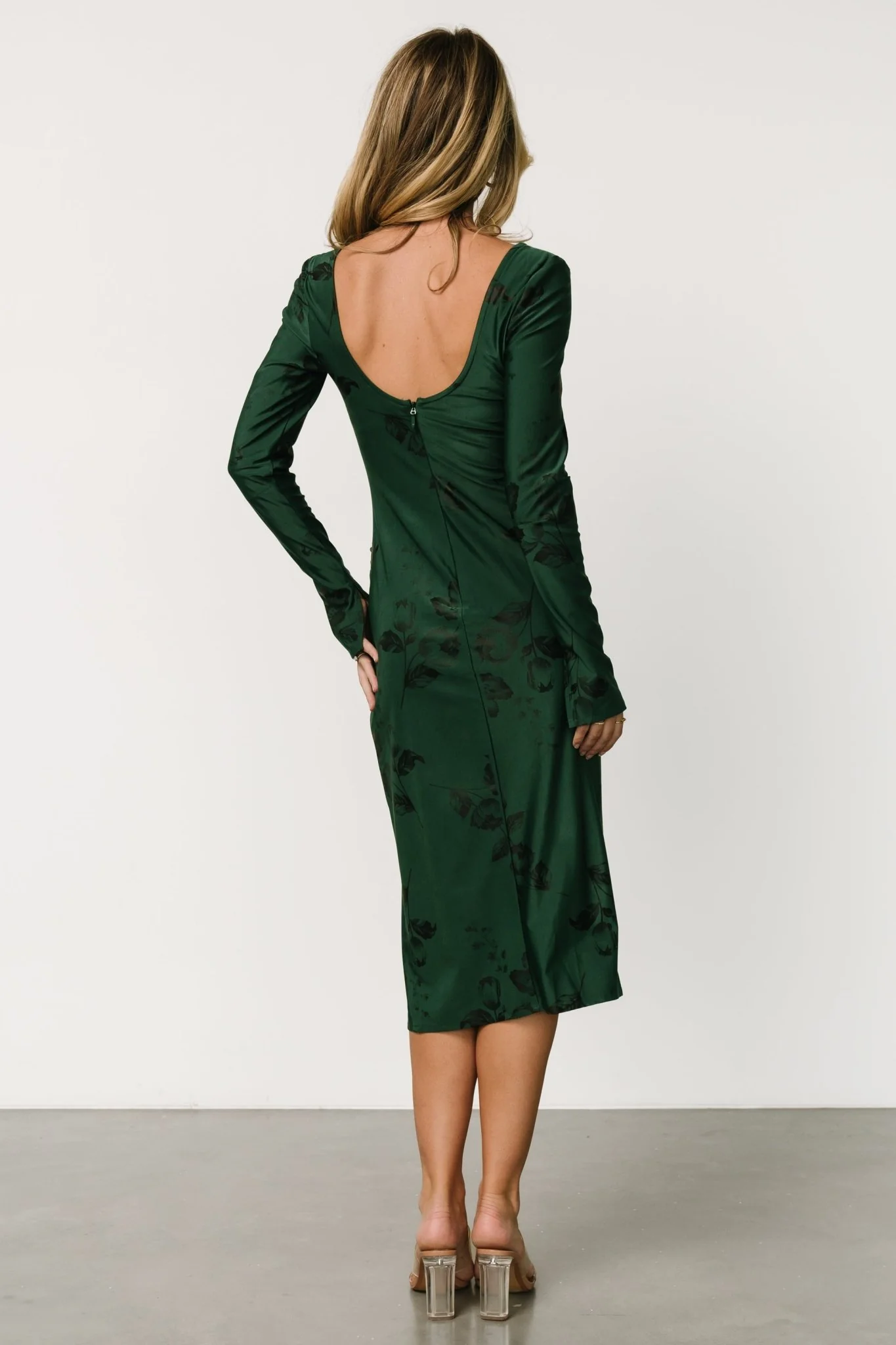 McQueen Midi Dress | Green + Black