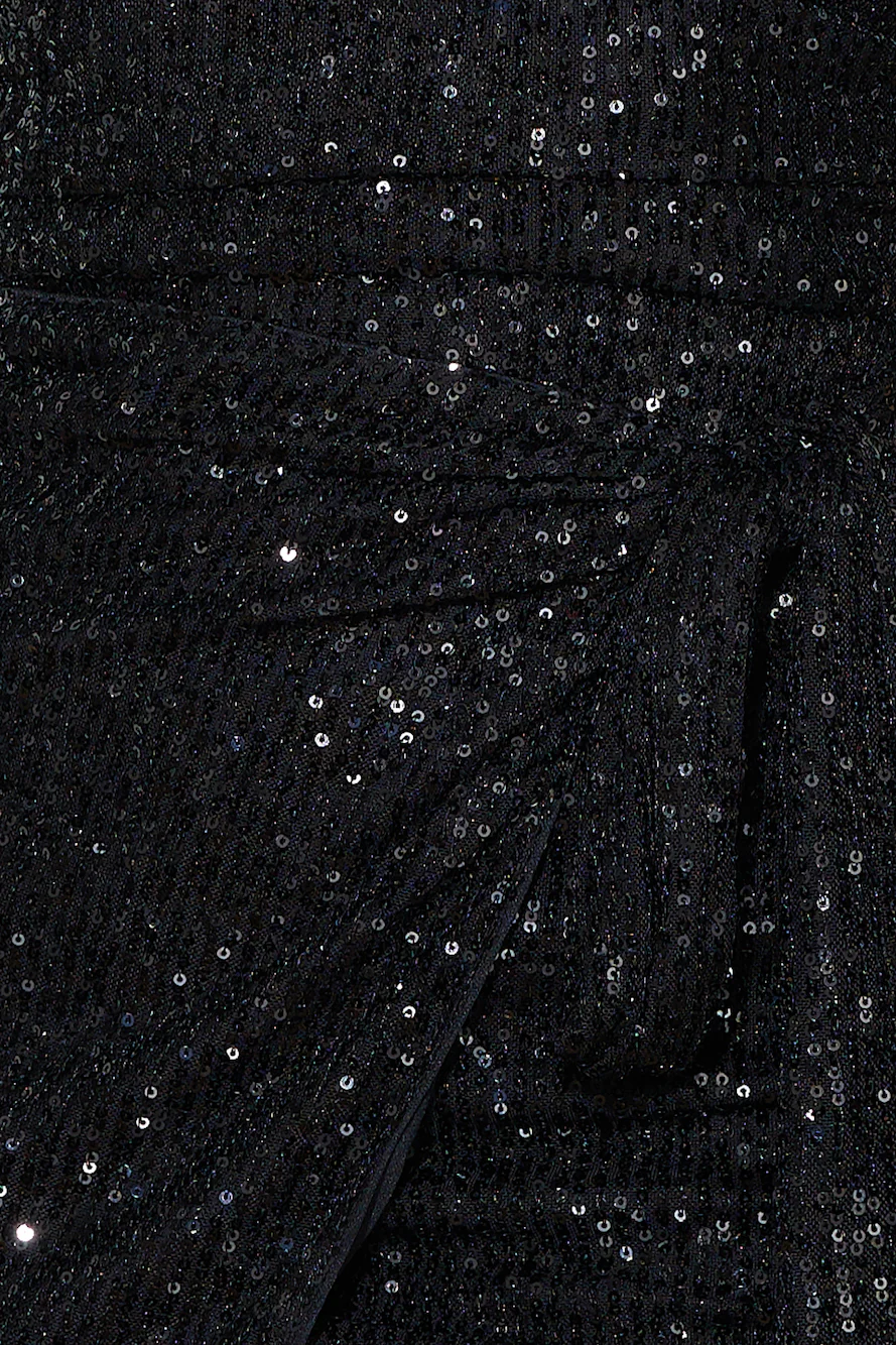 Mirror Magic Sequin Mini Dress Black