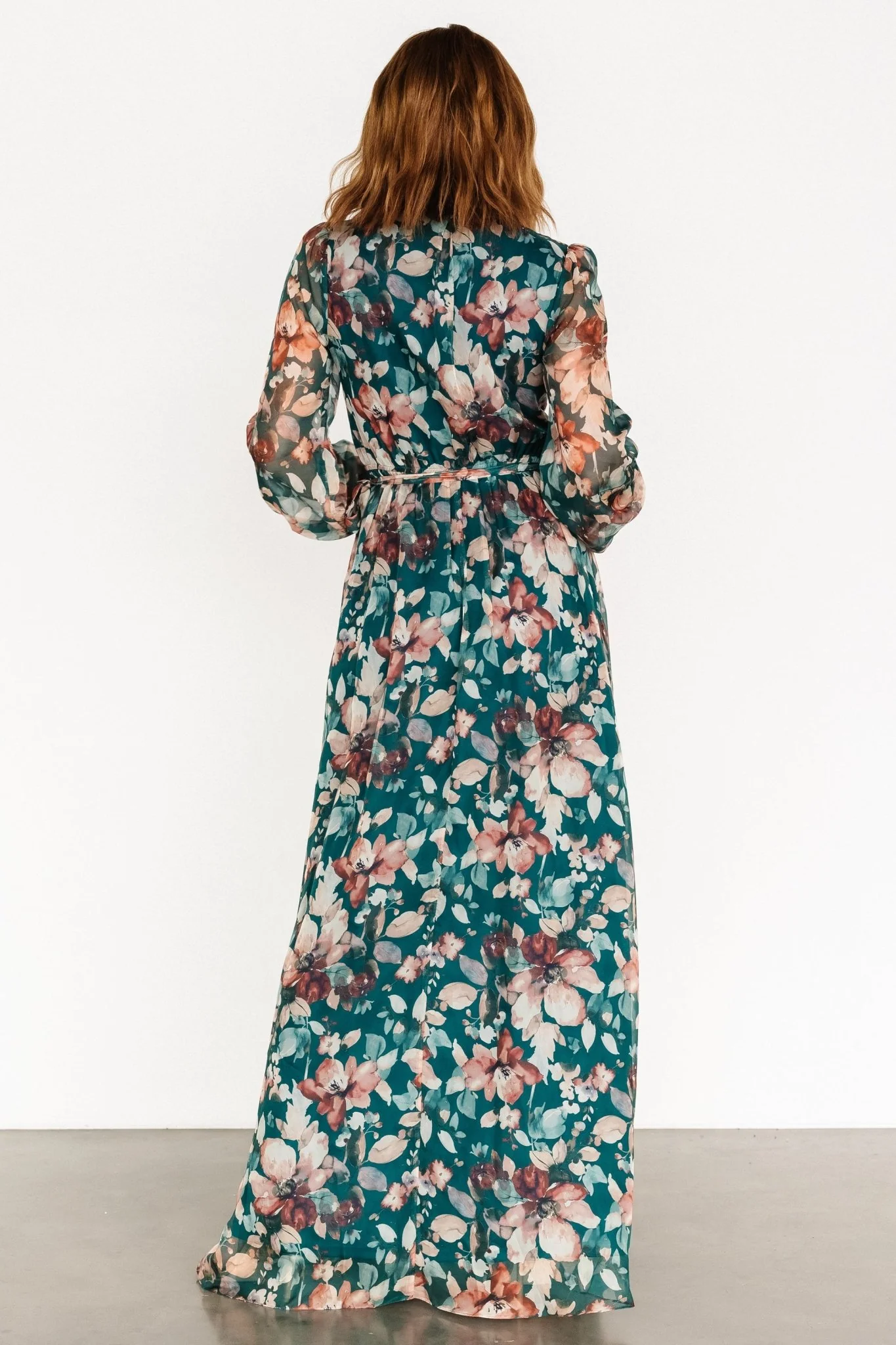 Maura Wrap Maxi Dress | Emerald Floral